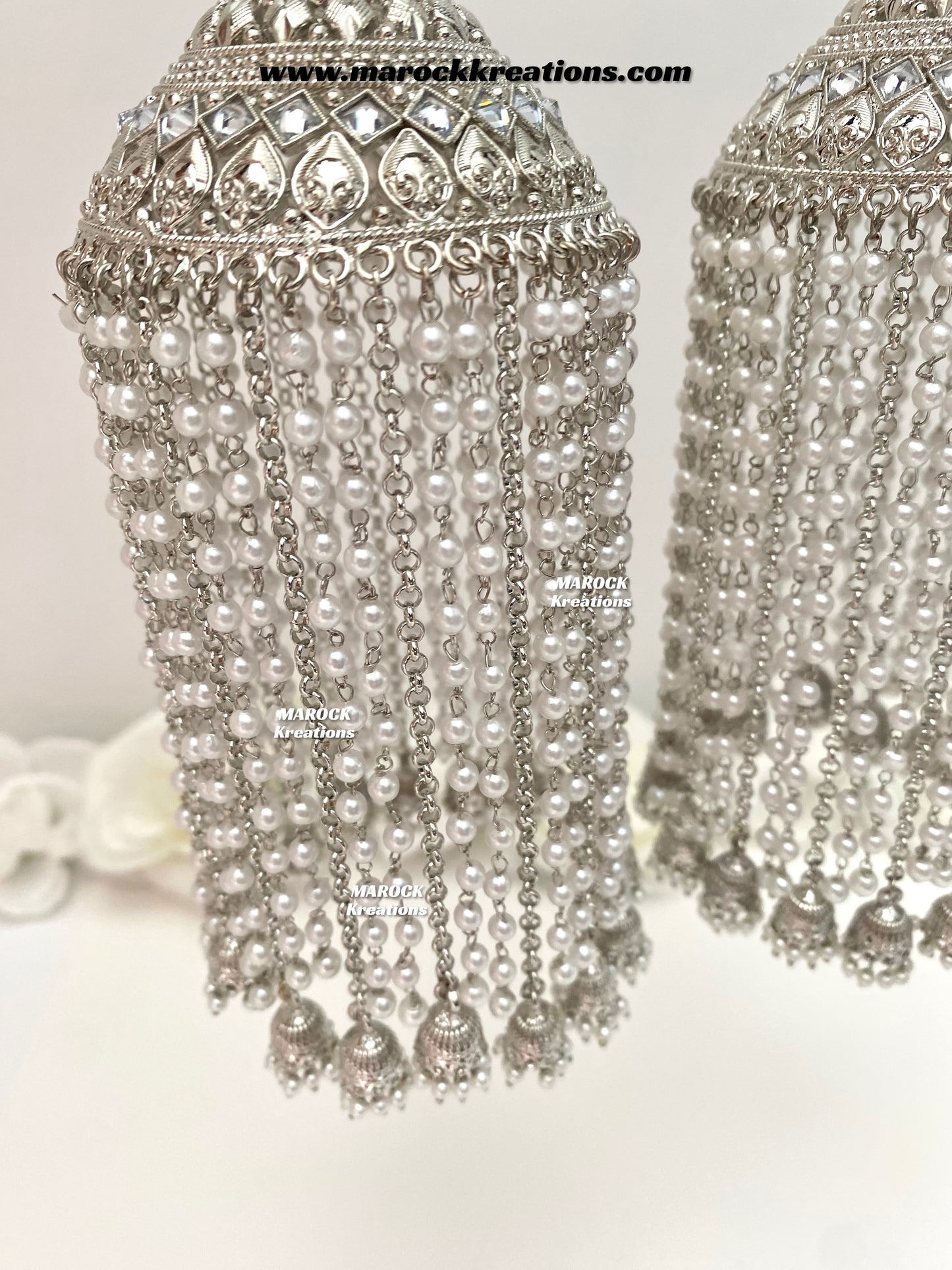 Premium Quality Silver Polki Bridal Kaleere