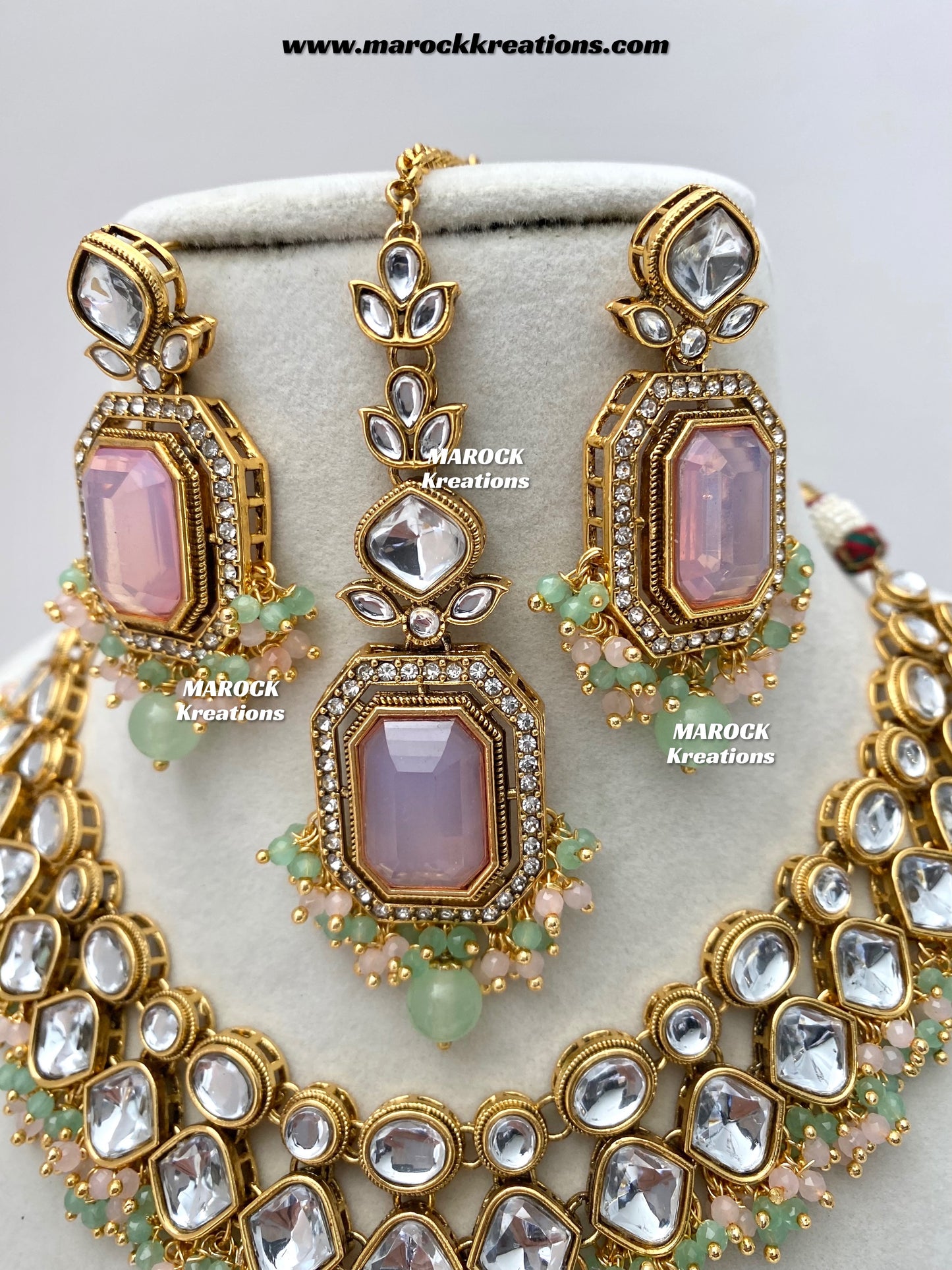 Shabnam Premium Quality Kundan Statement Necklace set