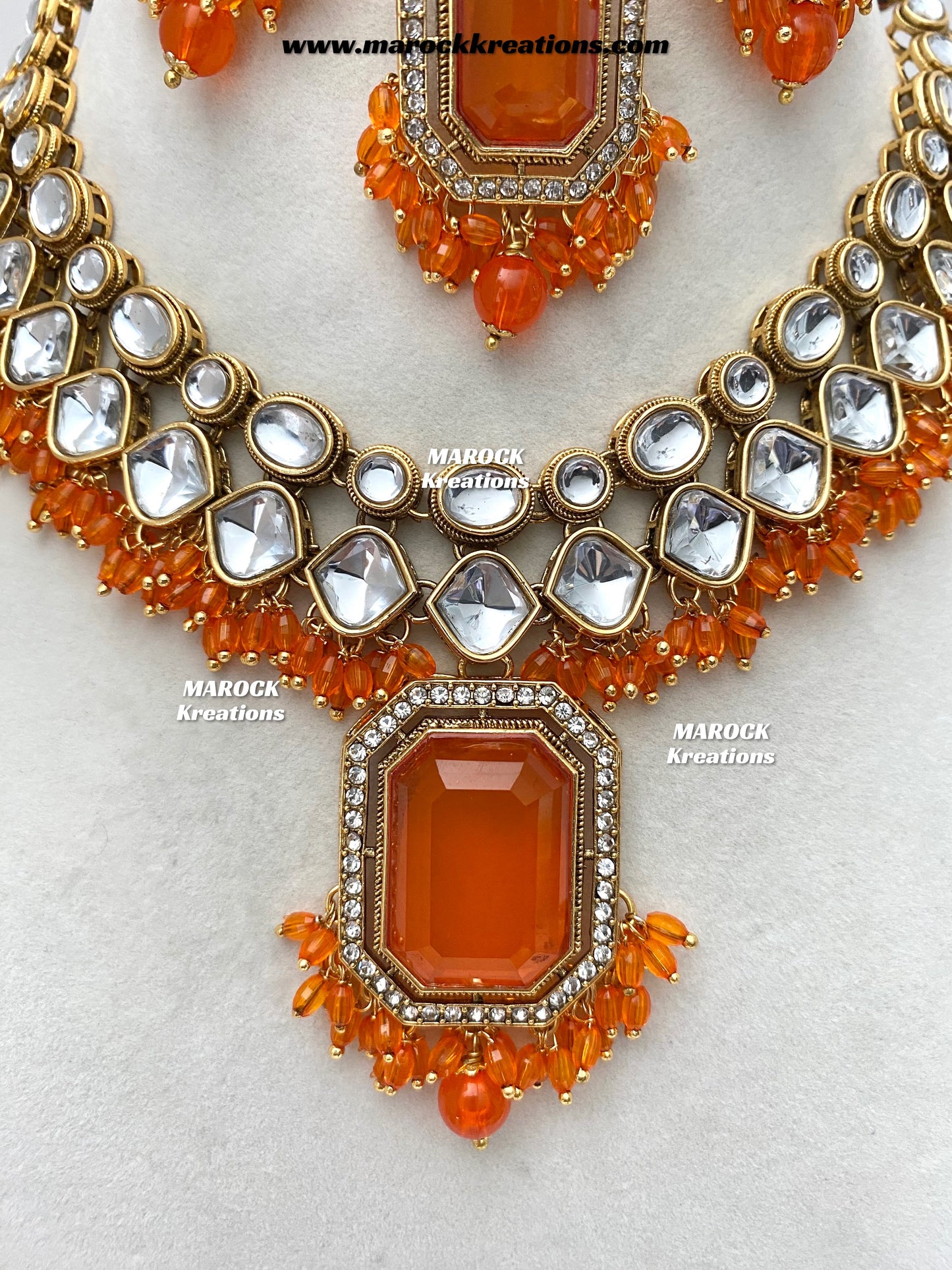 Shabnam Premium Quality Kundan Statement Necklace set