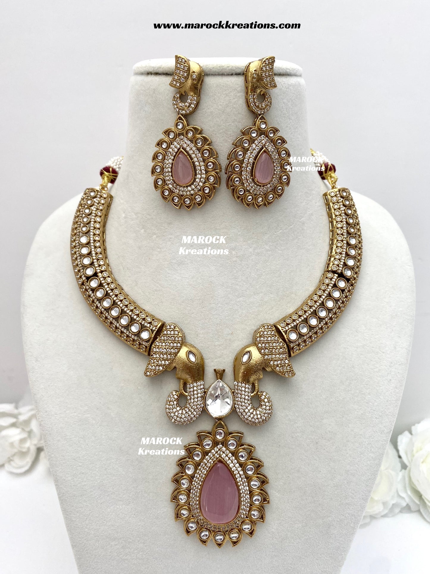 Eshita Sabyasachi inspired Premium Quality Moissanite Kundan Statement Necklace set