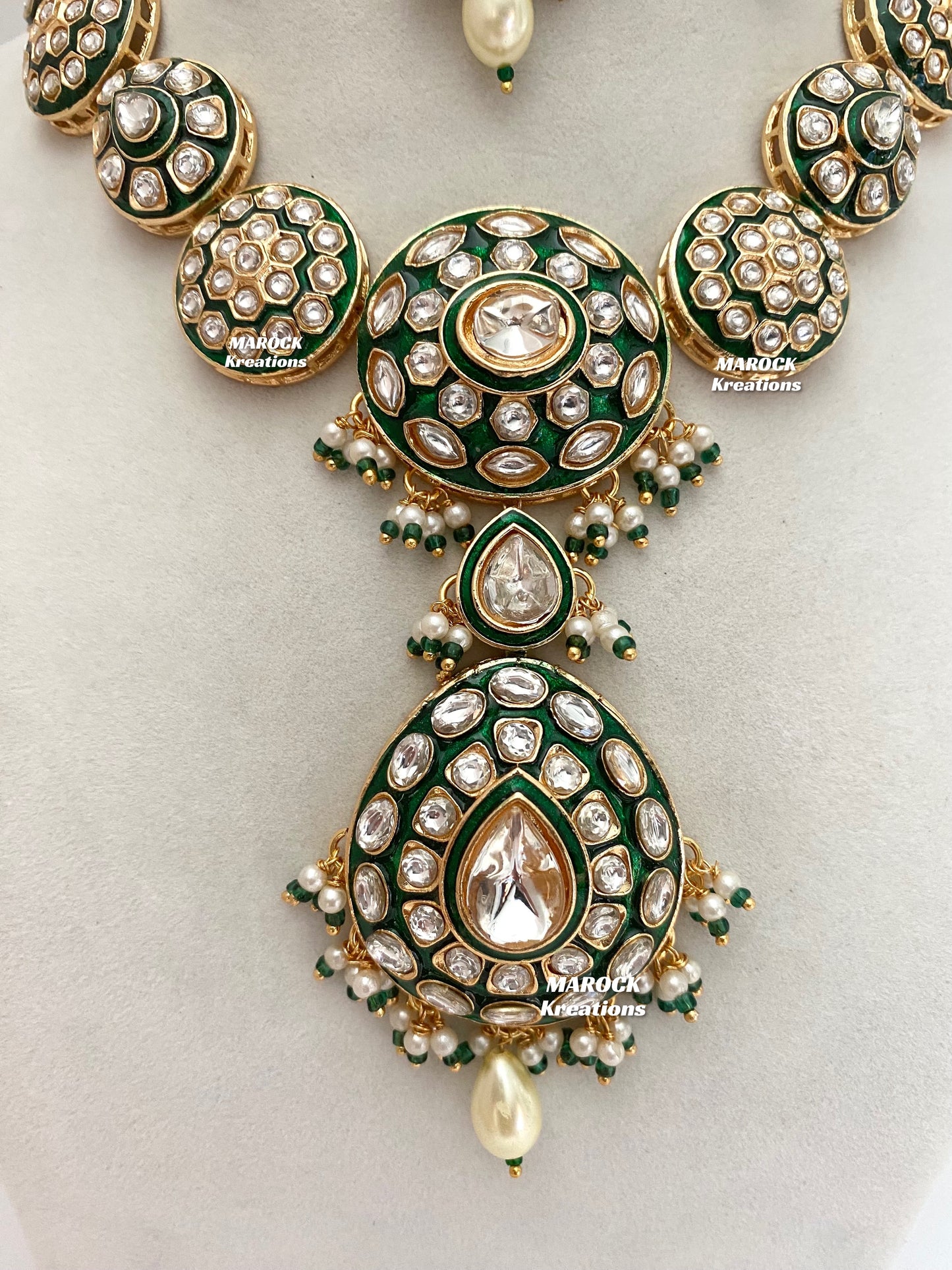Tania Premium Quality uncut Kundan Statement Necklace set