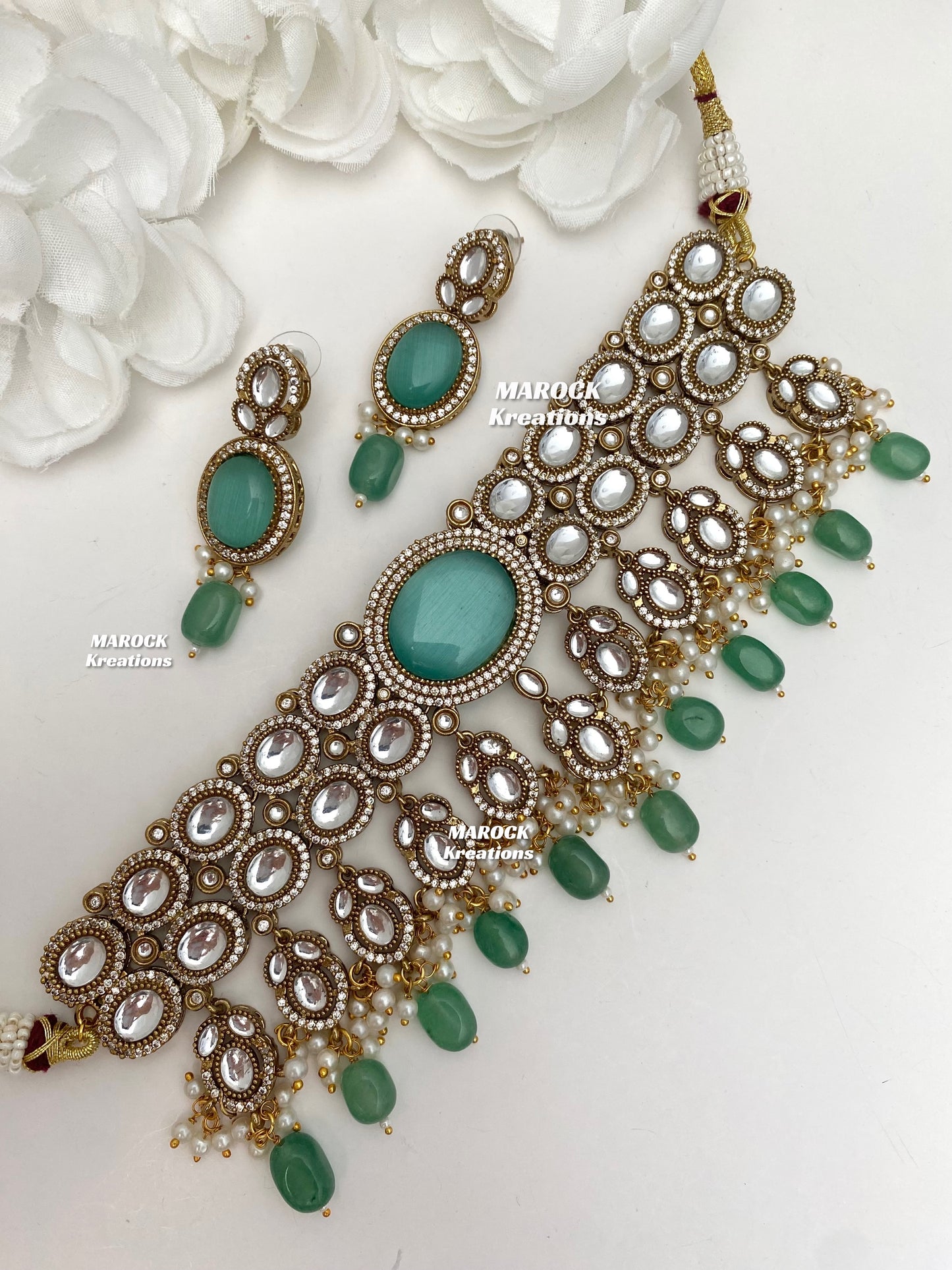 Danica Sabyasachi inspired Premium Quality Moissanite Kundan Statement Choker set