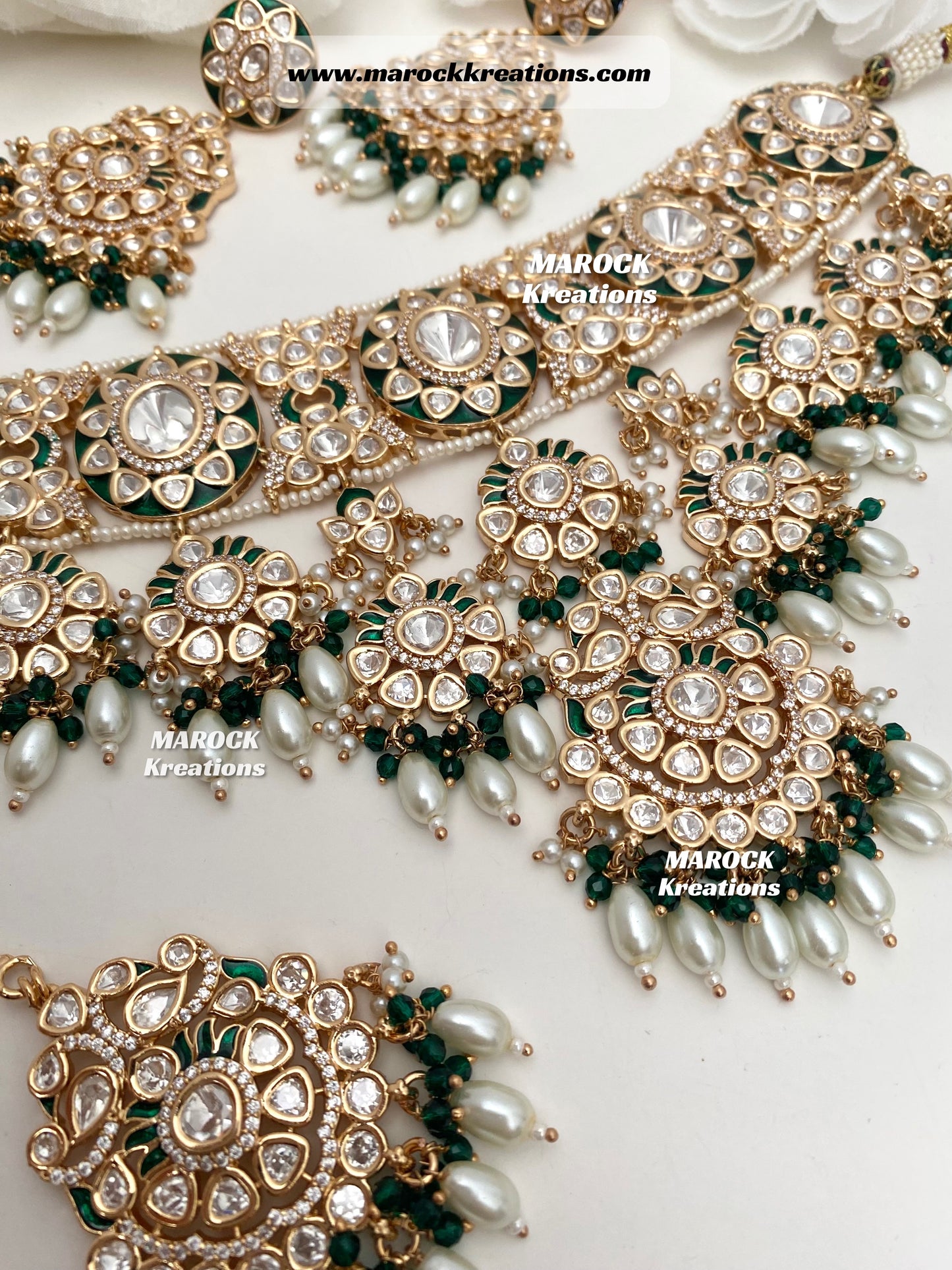 Jamila Tyani Inspired Premium Quality gold plated Kundan exclusive Necklace set