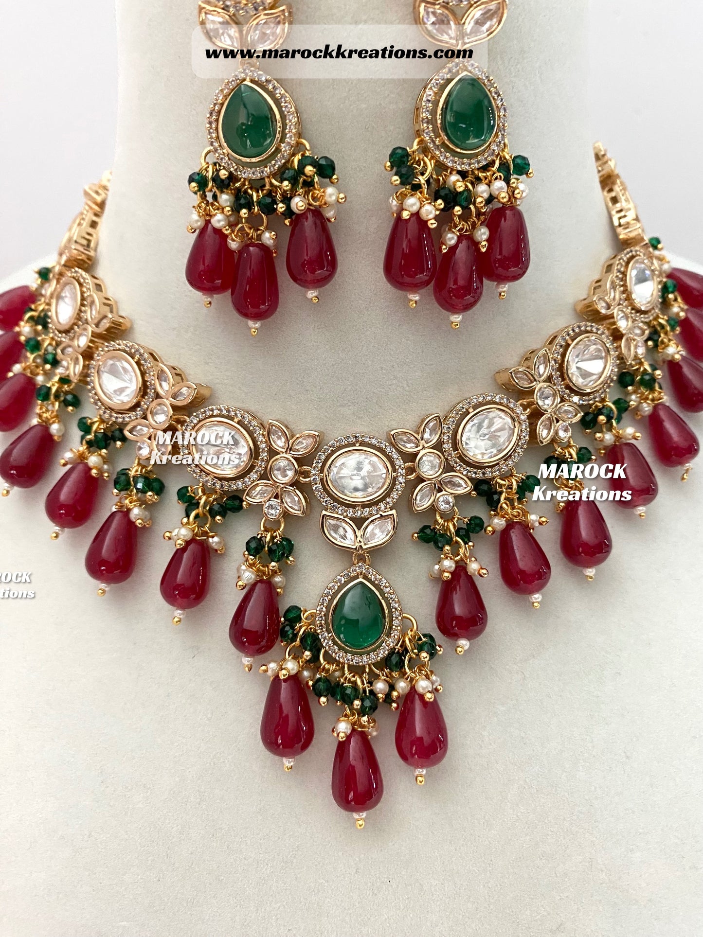 Premium Quality Tyani inspired Kundan gold plated Necklace set