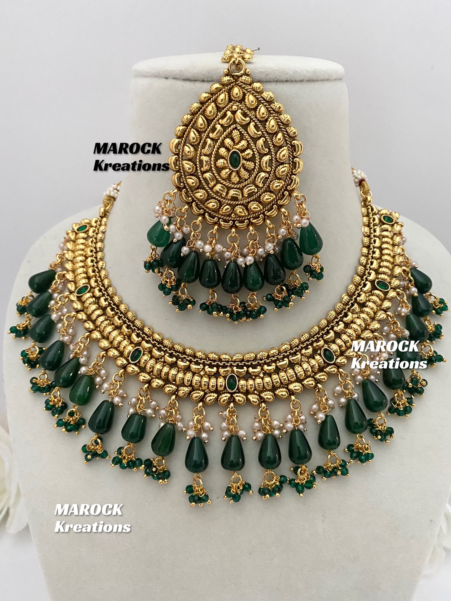 Gold plated traditional necklace set