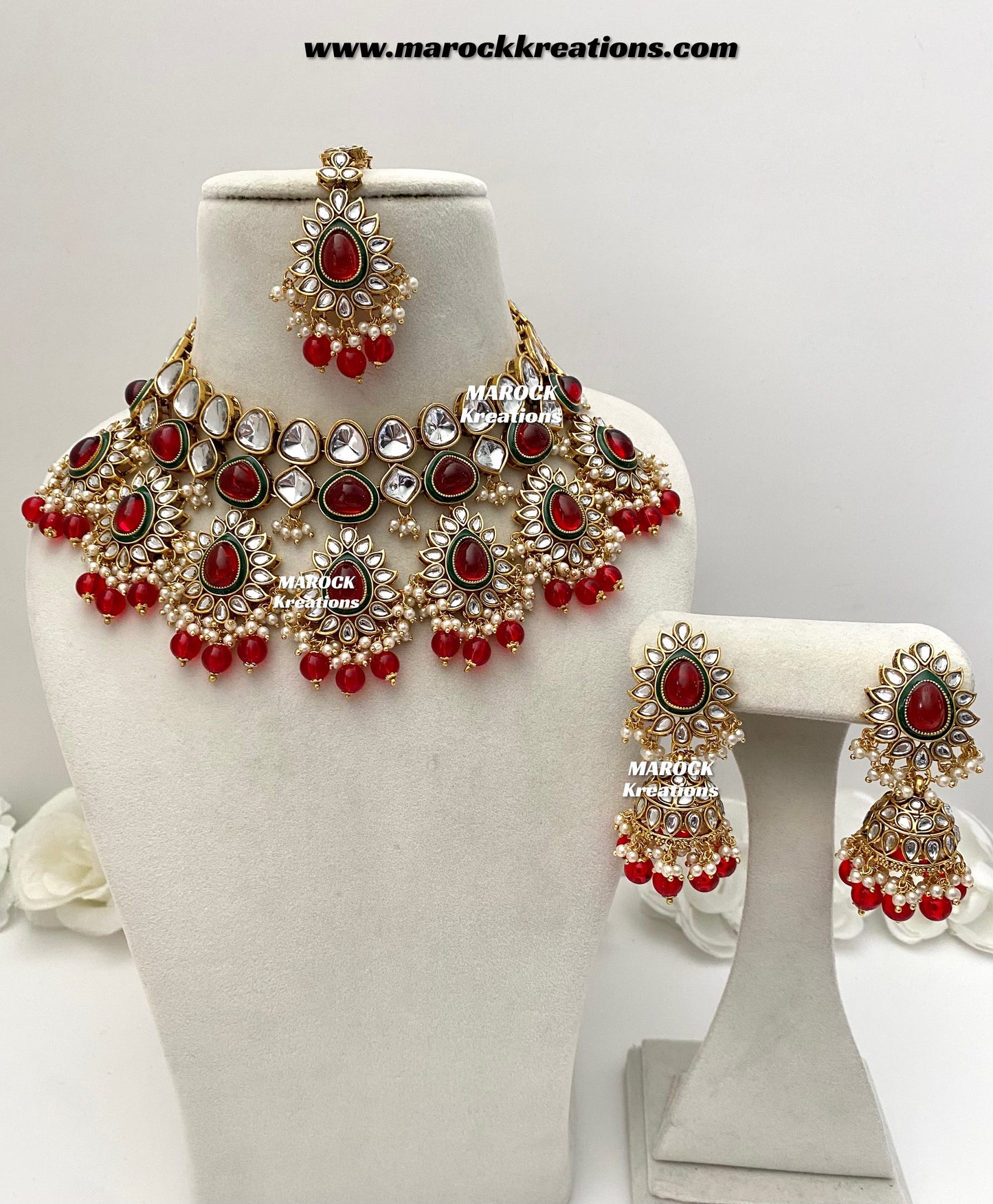 Oshi Premium Quality Kundan Statement Necklace set
