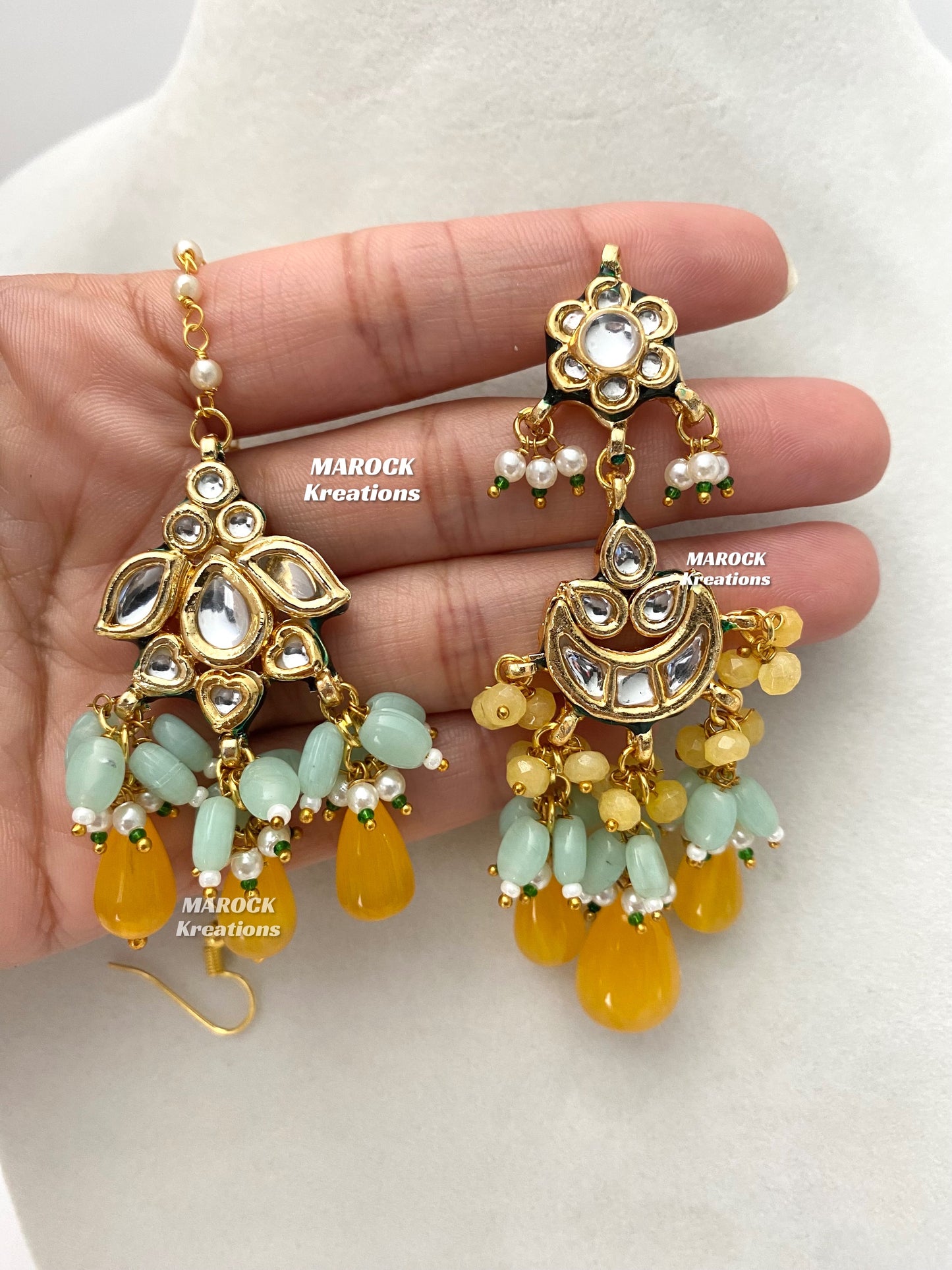 Brinda Premium Quality Kundan Meenakari Statement Choker set