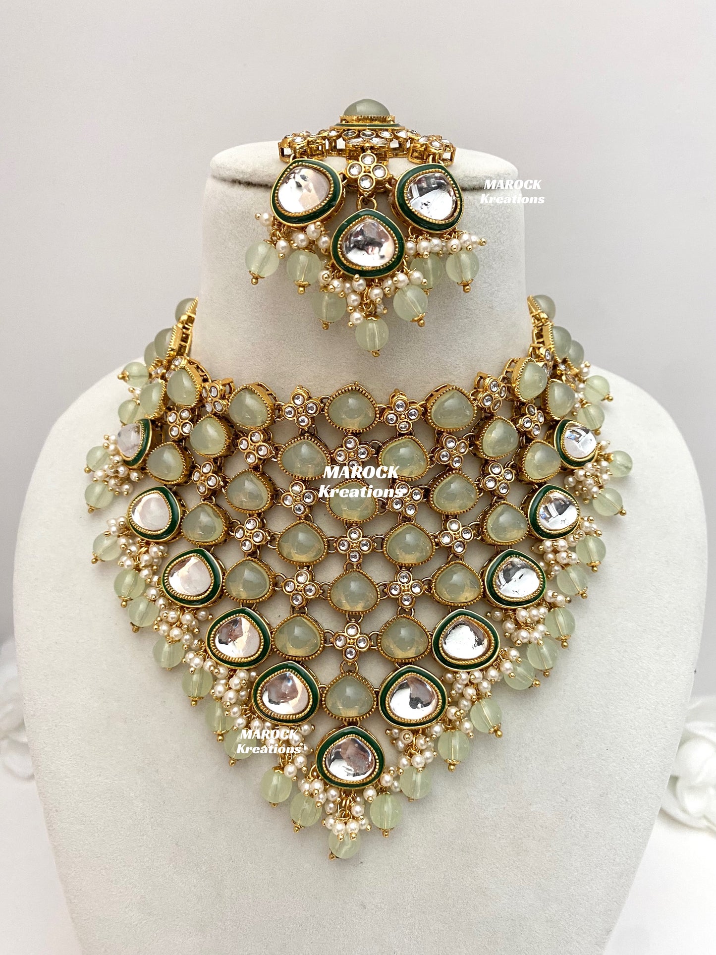 Connie Premium Quality Statement Kundan Necklace/Bridal set