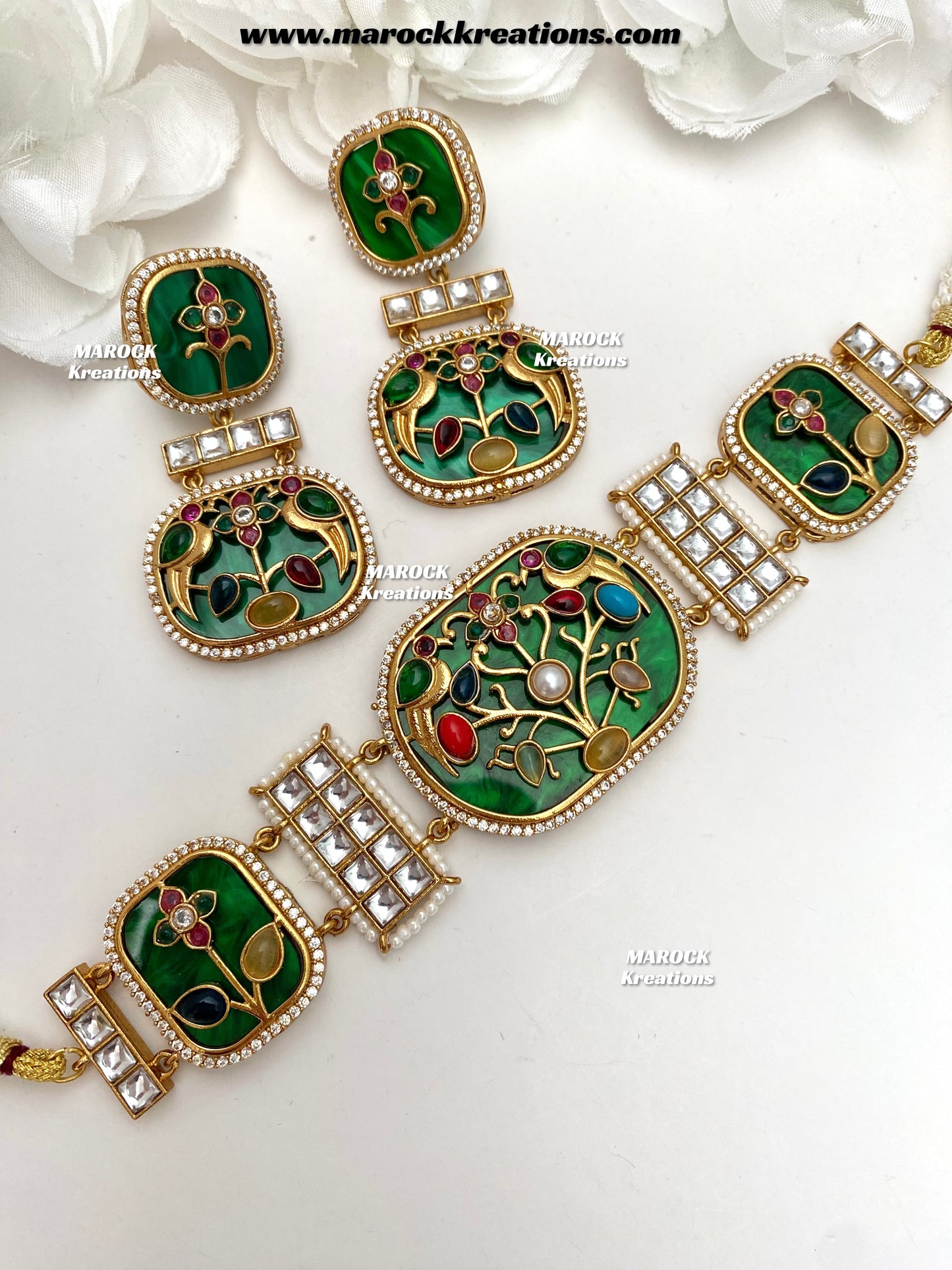 Swati Premium Quality sabyasachi inspired Statement kundan choker set