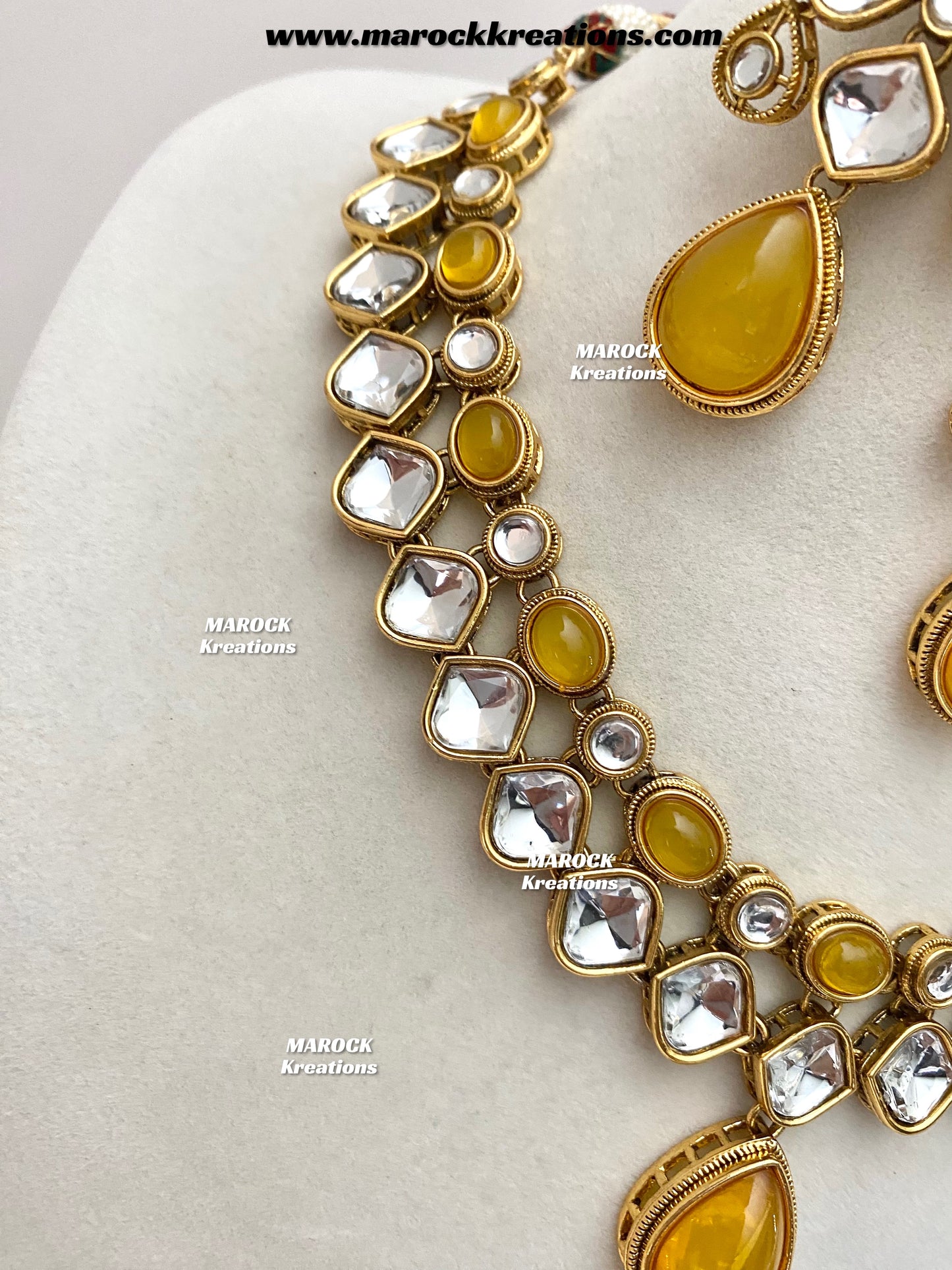 Romana Premium Quality Kundan Statement Necklace set