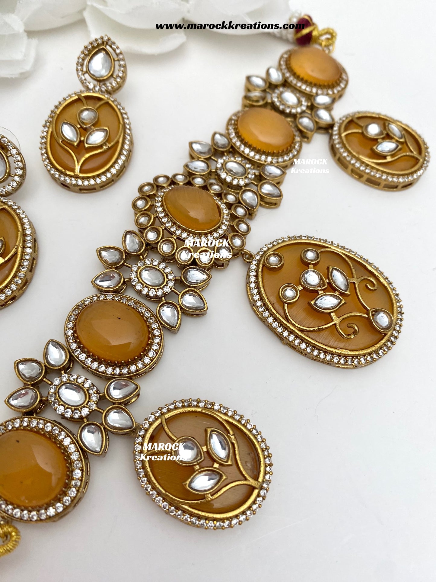 Lija Sabyasachi inspired Premium Quality Moissanite Kundan Statement choker set