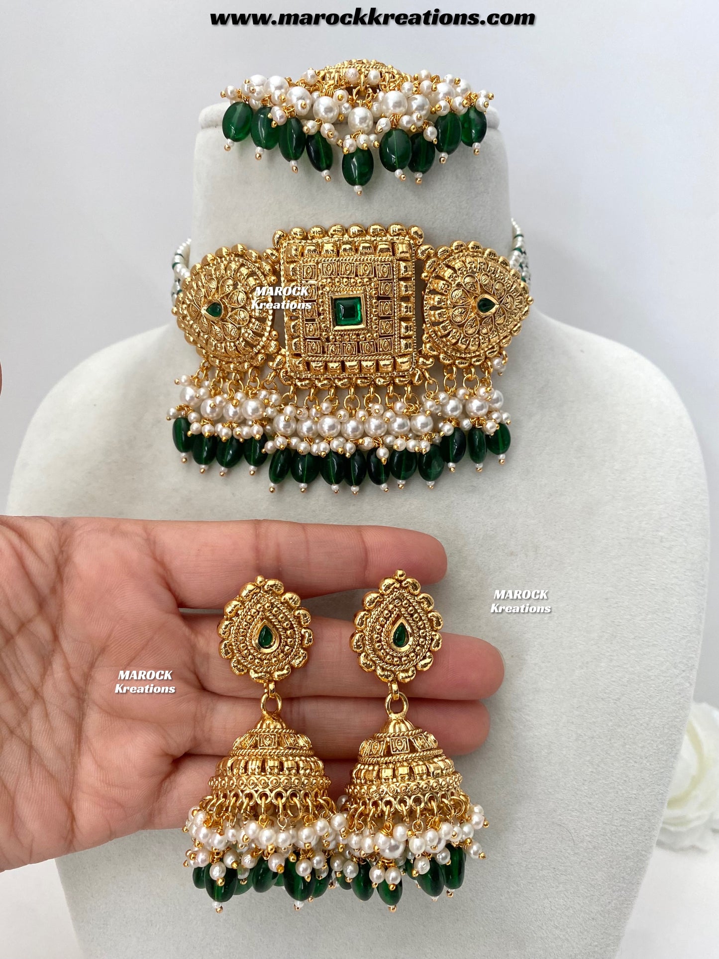 Asna Premium Quality Gold Plated statement choker set