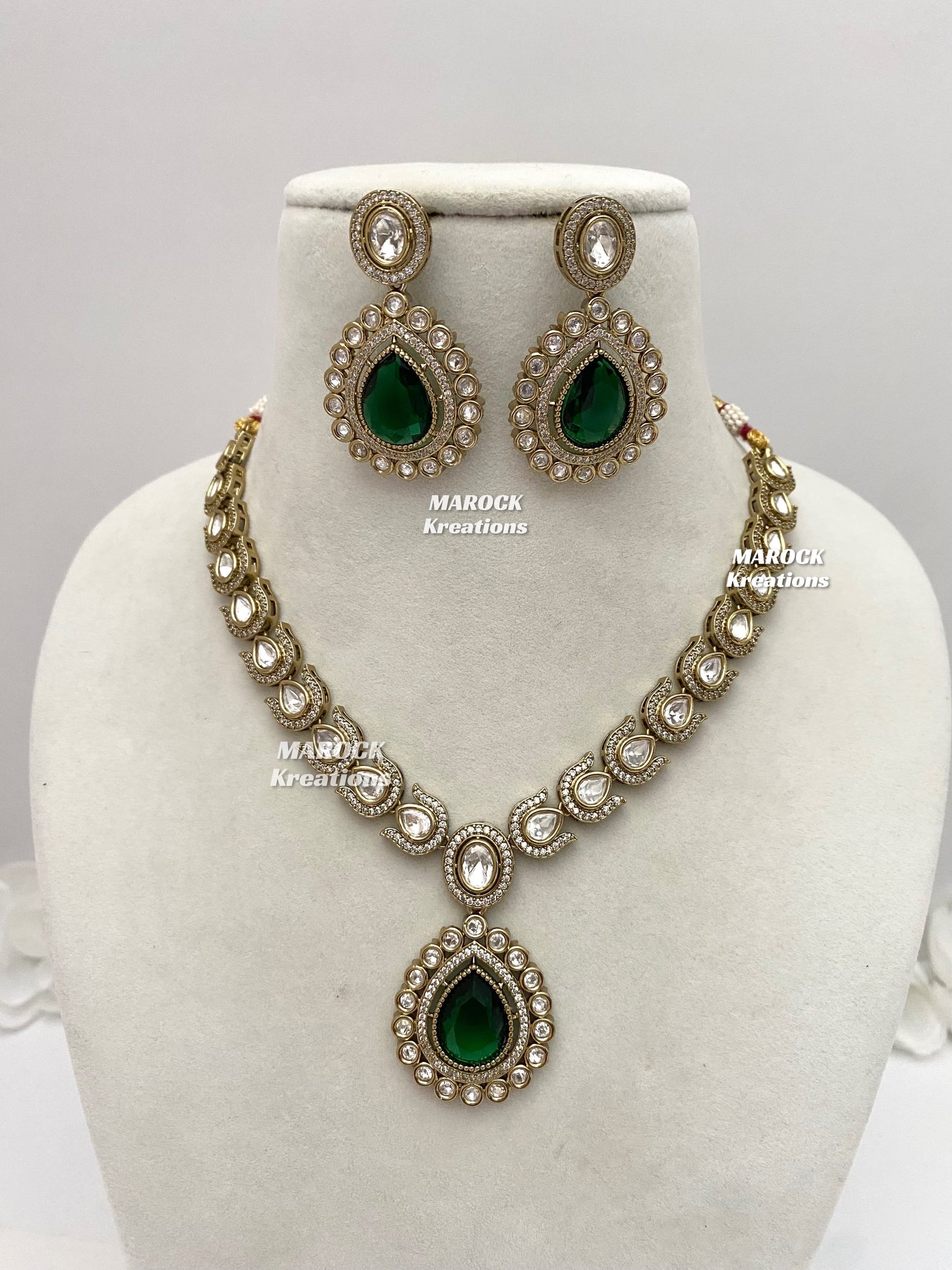 Camila Premium Quality Moissanite Kundan Necklace set