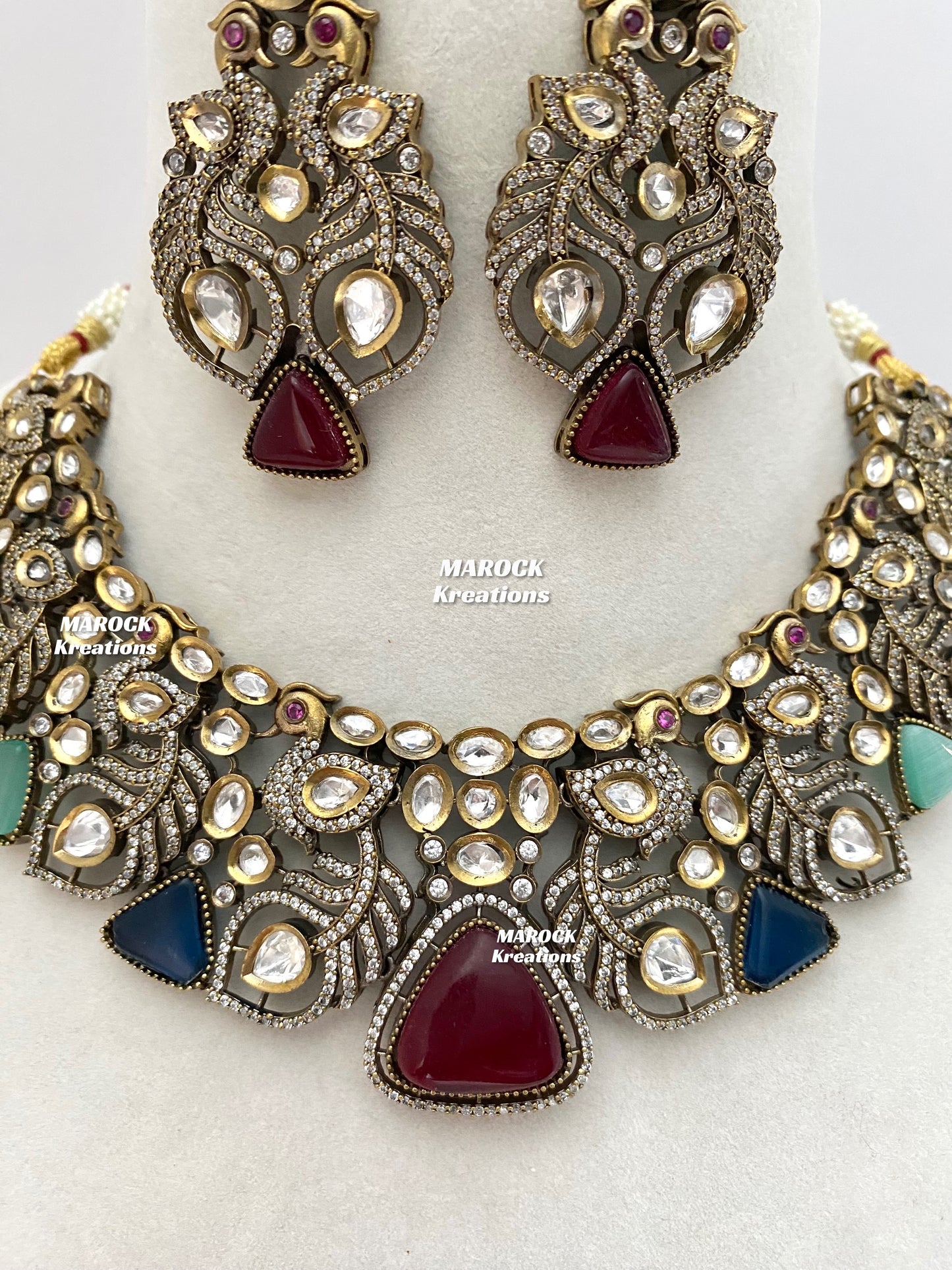 Anisha Sabyasachi inspired Premium Quality Moissanite Kundan Statement Necklace set