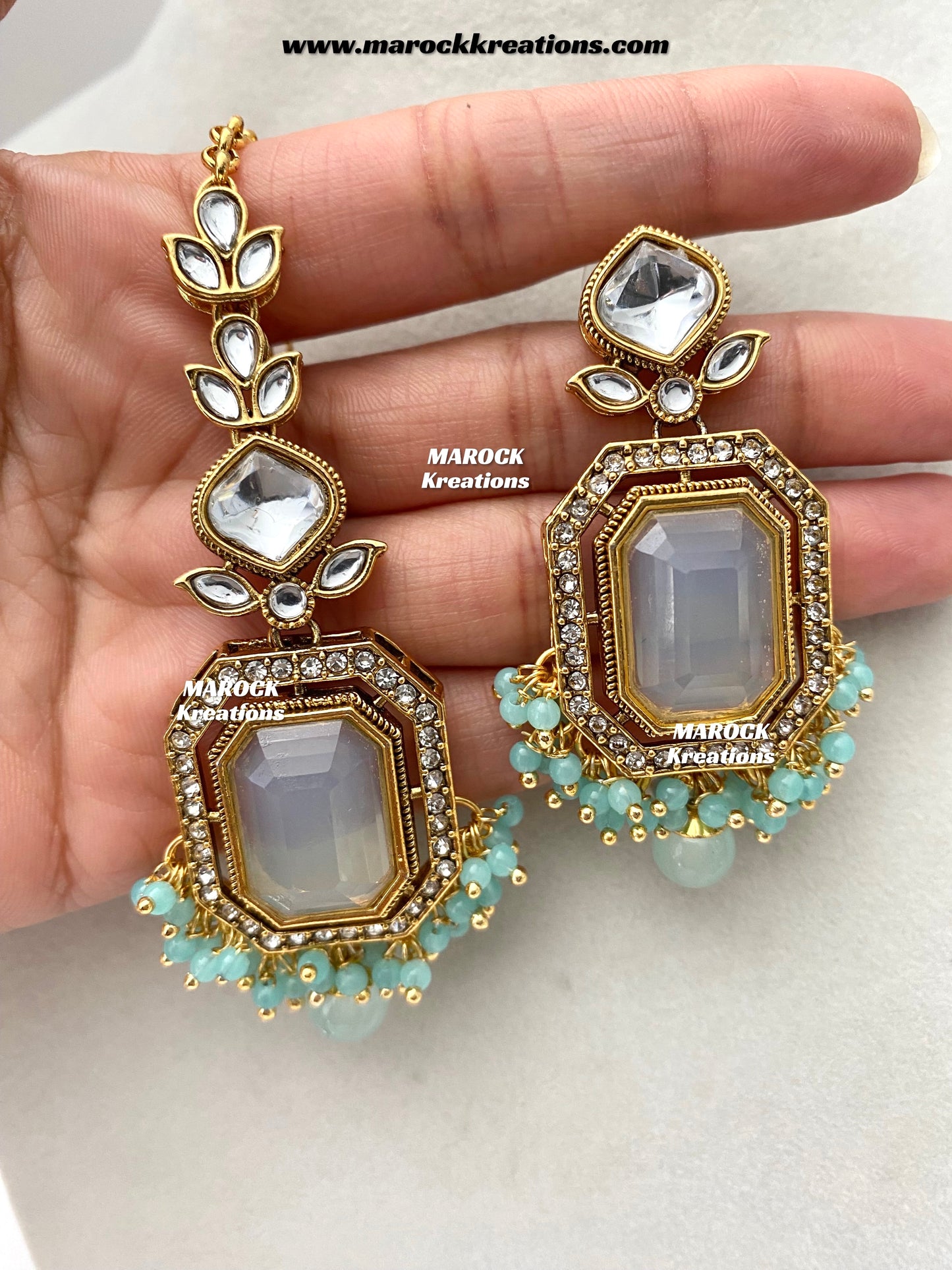 Shabnam Premium Quality Kundan Statement Necklace set