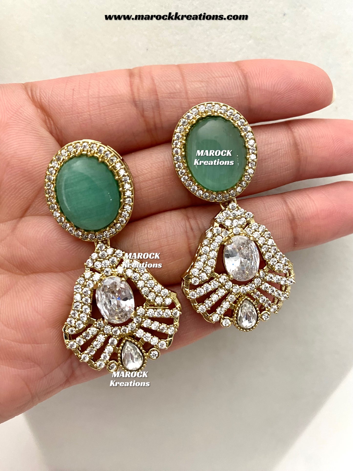 Salina Premium Quality Moissanite Kundan triple layer Necklace set