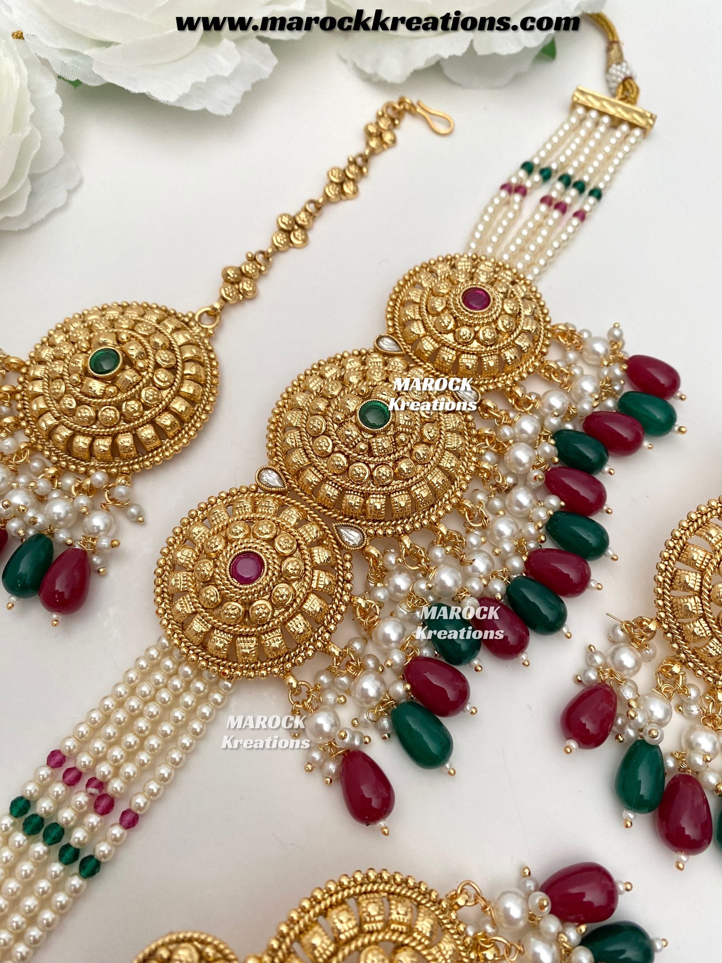 Anuja Premium Quality Gold Plated statement choker set