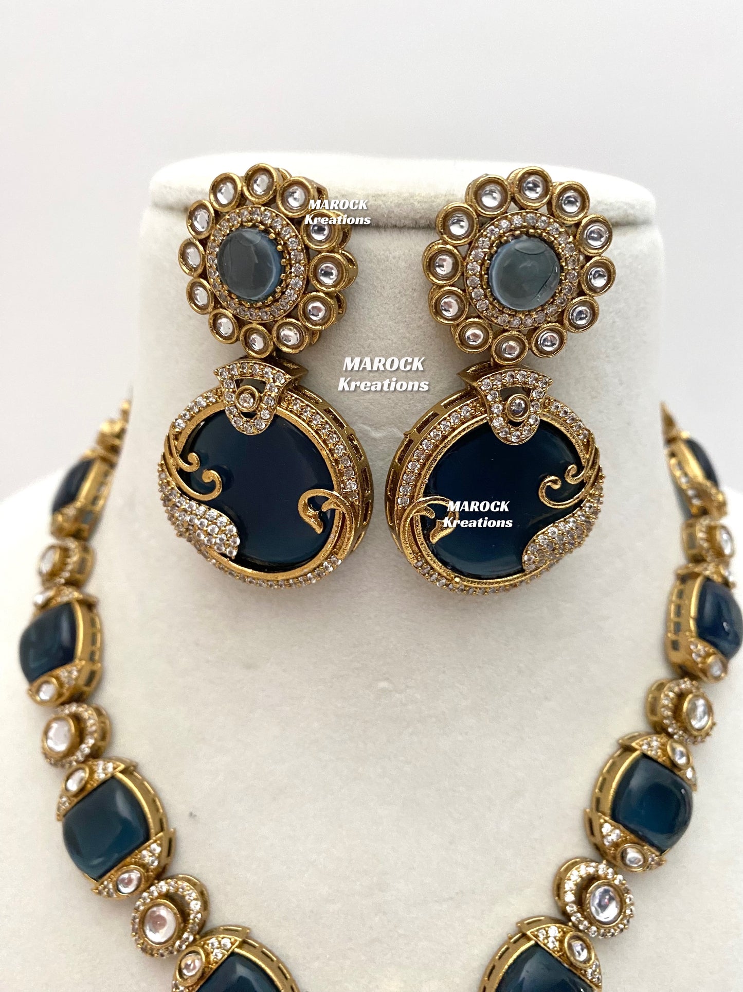 Haniya Sabyasachi inspired Premium Quality Moissanite Kundan Statement Necklace set
