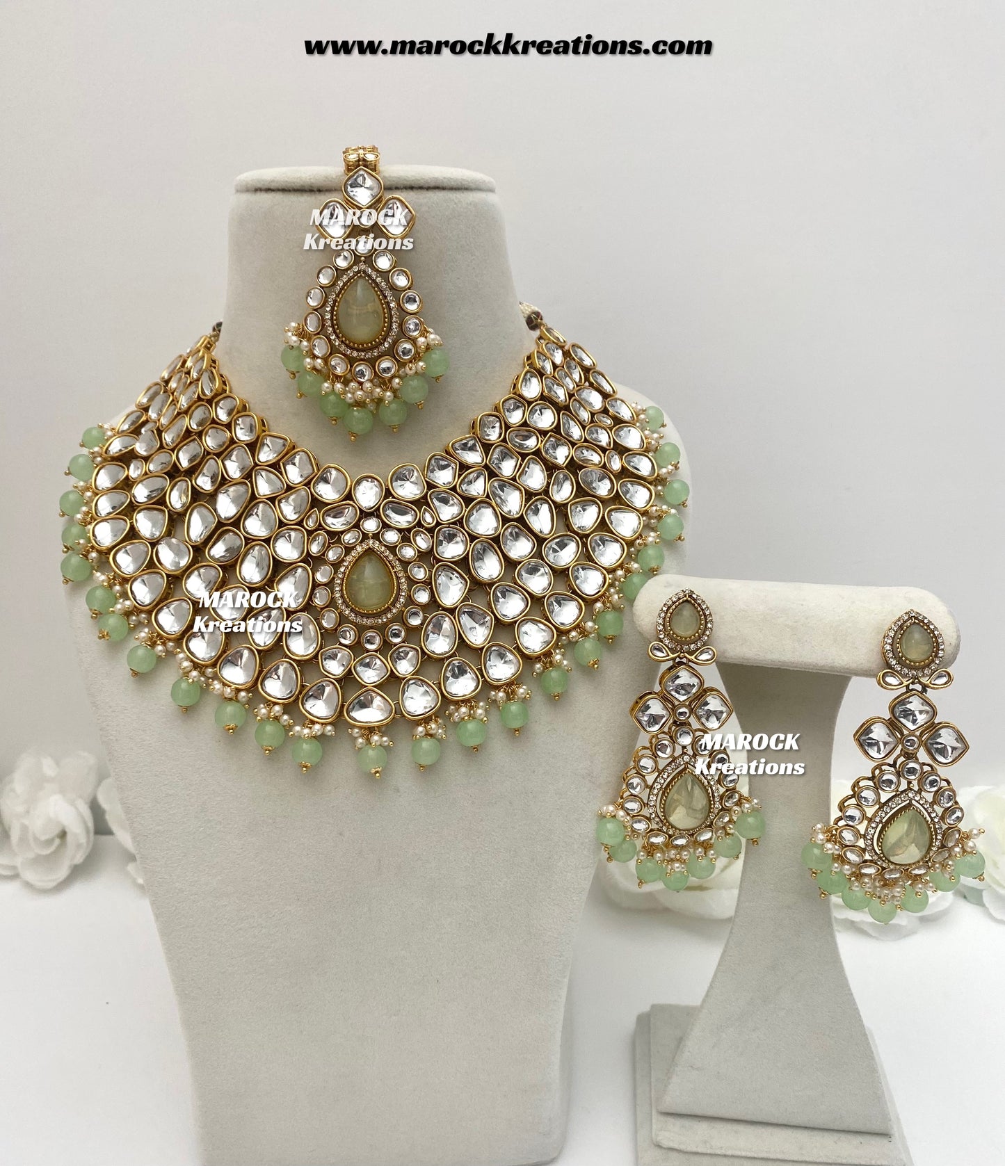 Ruhi Premium Quality Statement Kundan Necklace/Bridal set