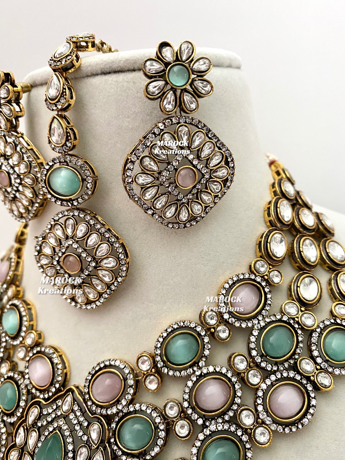 Jessie Tyani inspired Victorian Kundan Statement Necklace set