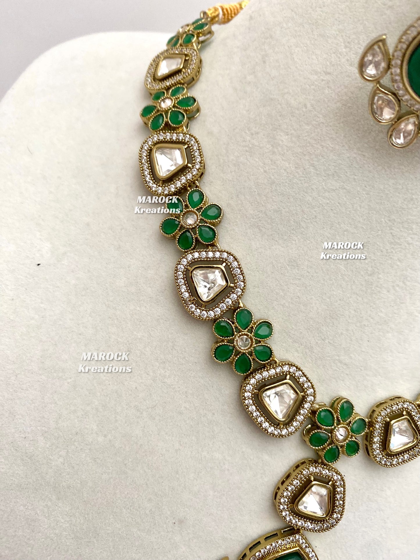 Amara Premium Quality Moissanite Kundan Necklace set