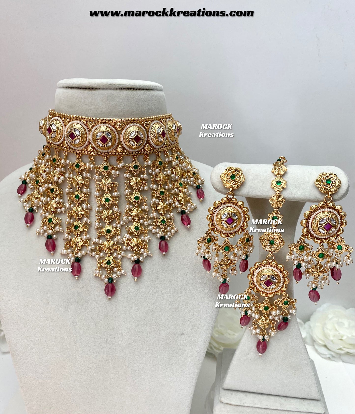 Nayeli Premium Quality Gold Plated statement choker set