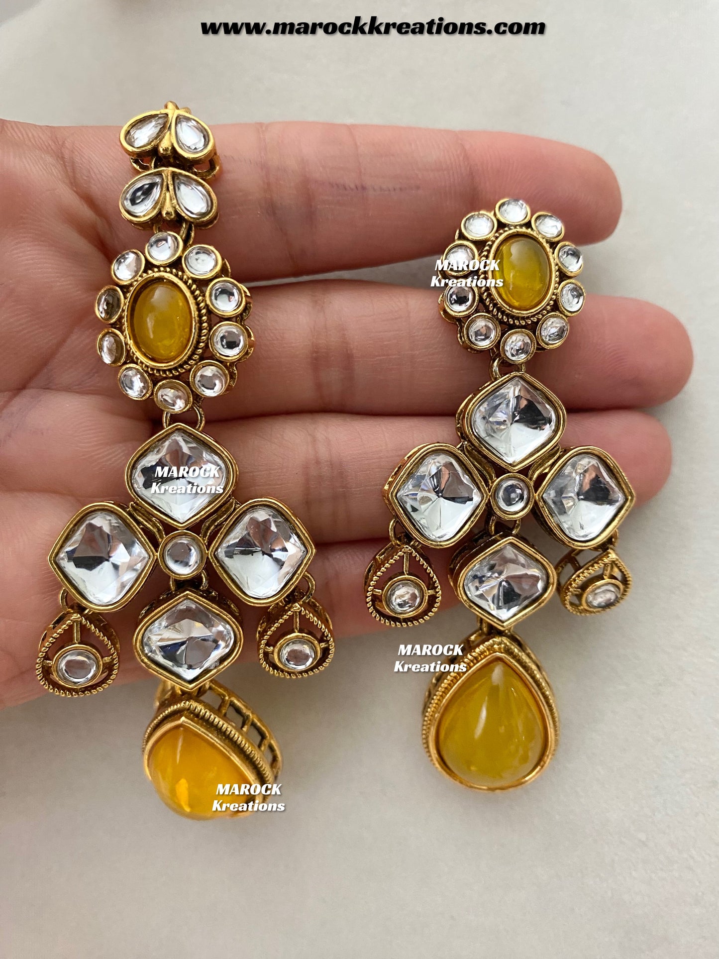 Romana Premium Quality Kundan Statement Necklace set