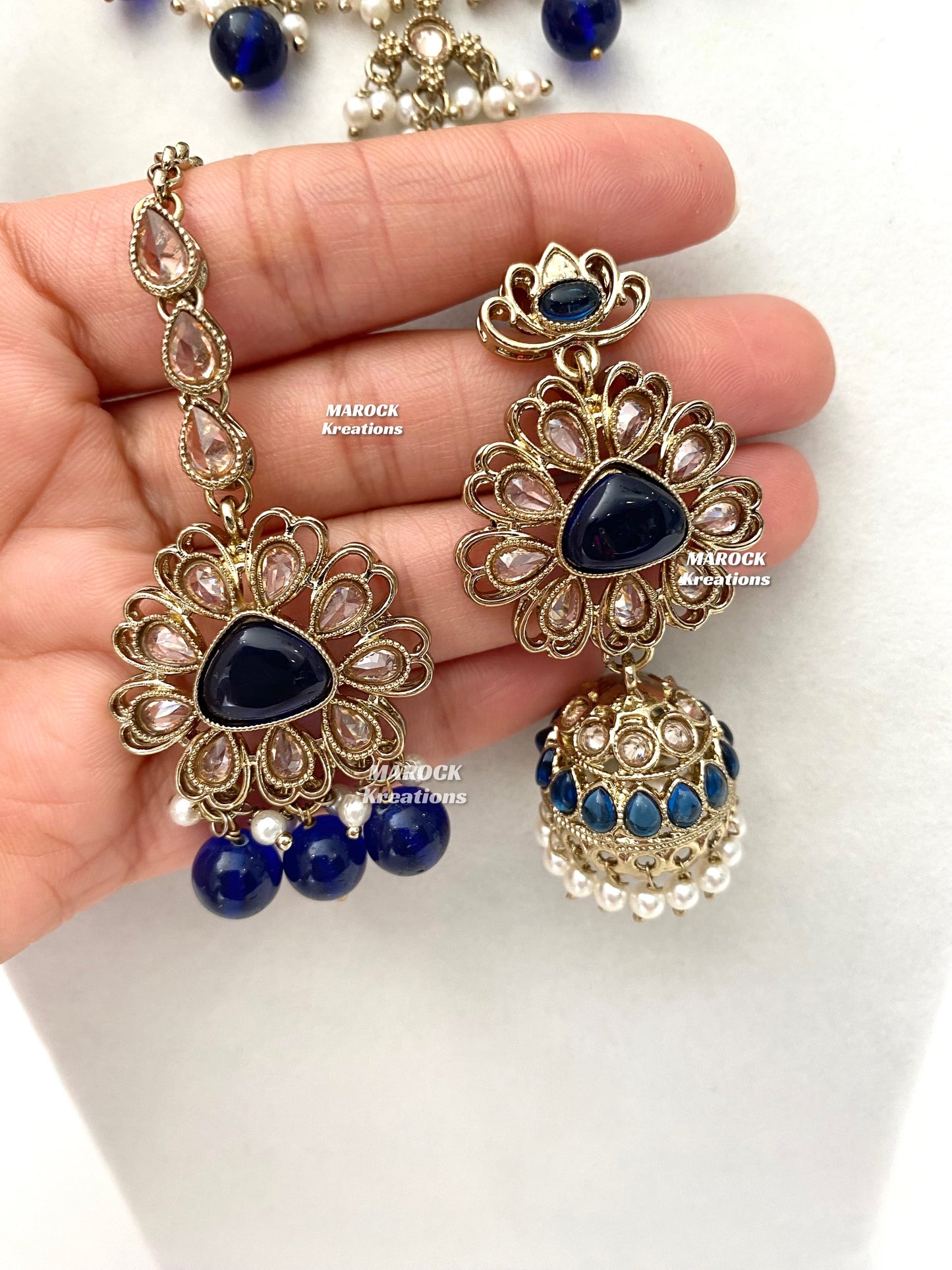 Amaira Antique Gold Polki choker set