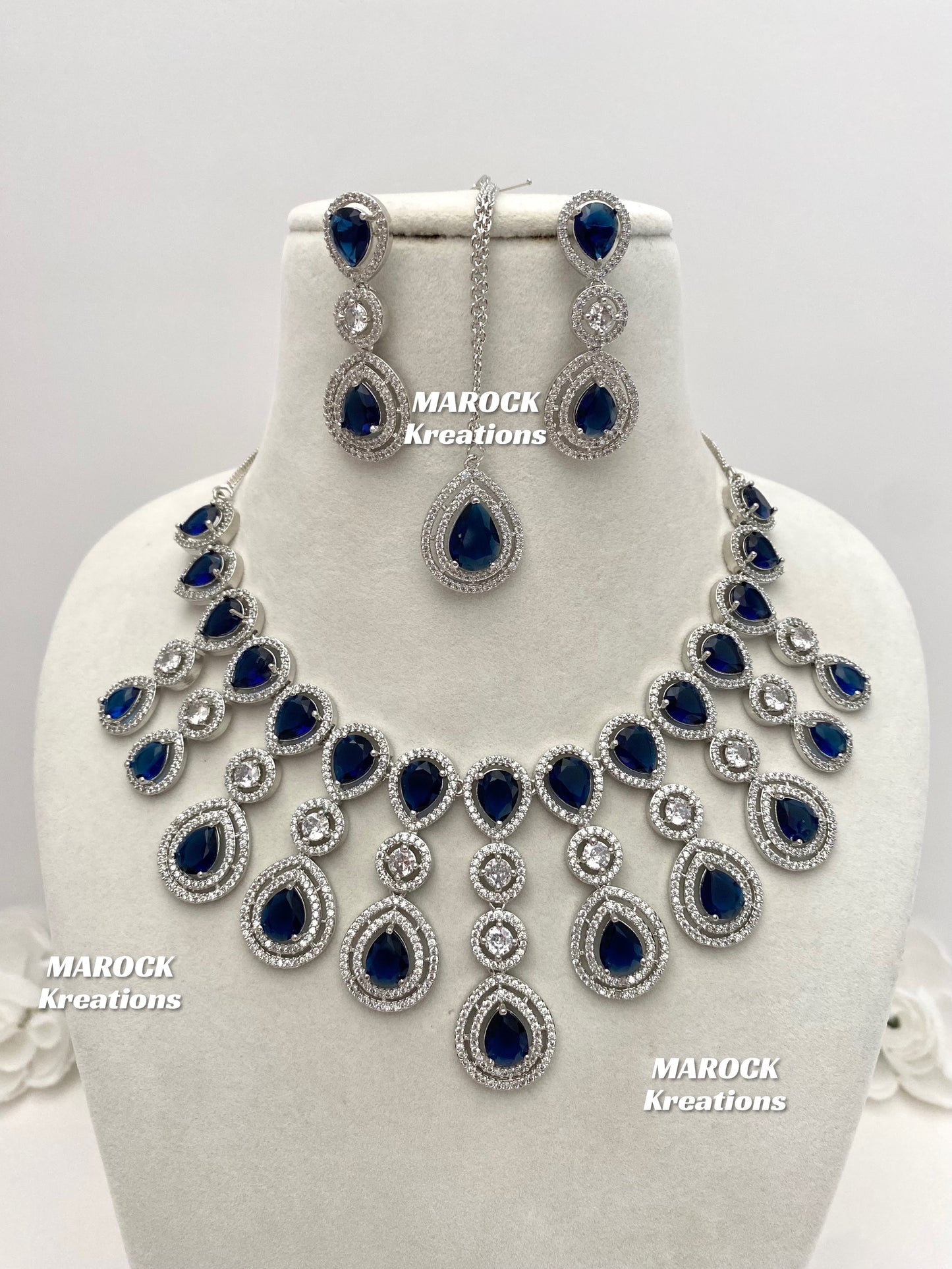 Soha American Diamond Necklace set