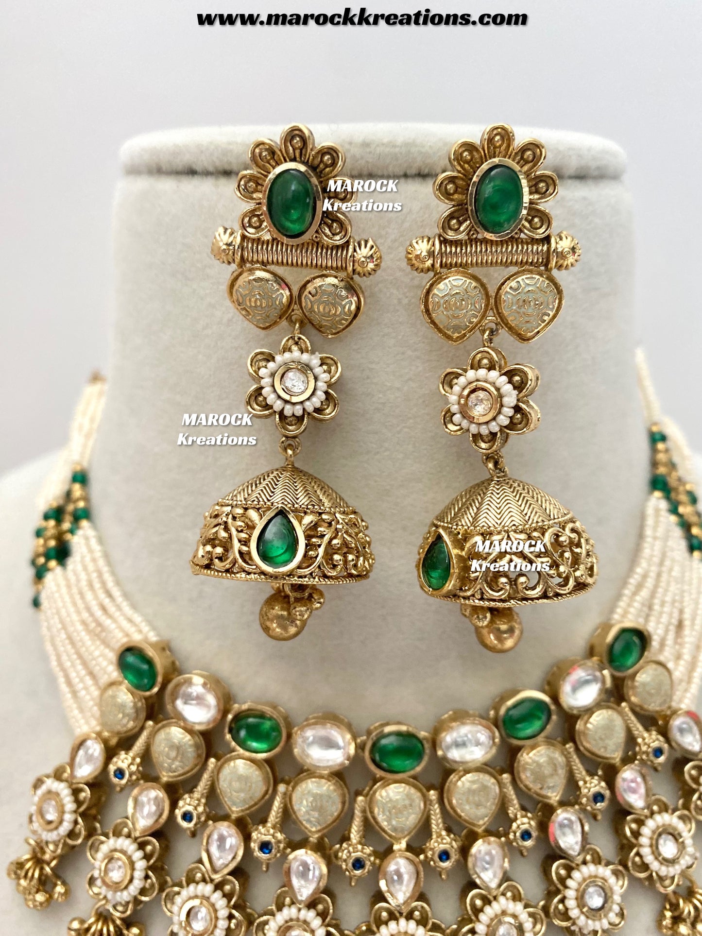 Trina Premium Quality exclusive Gold Plated Meenakari Rajwadi choker set