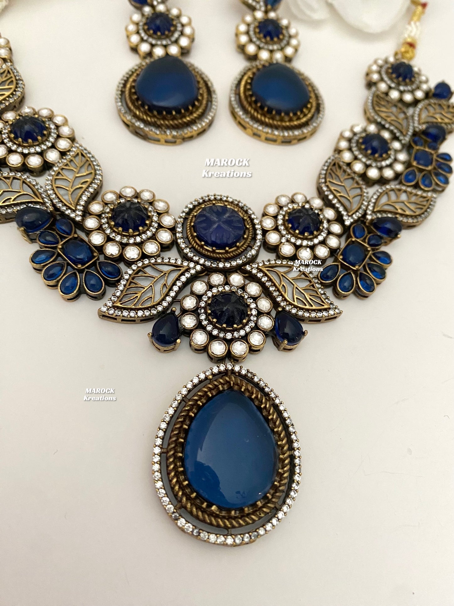 Angela Sabyasachi inspired Premium Quality Moissanite Kundan Necklace set