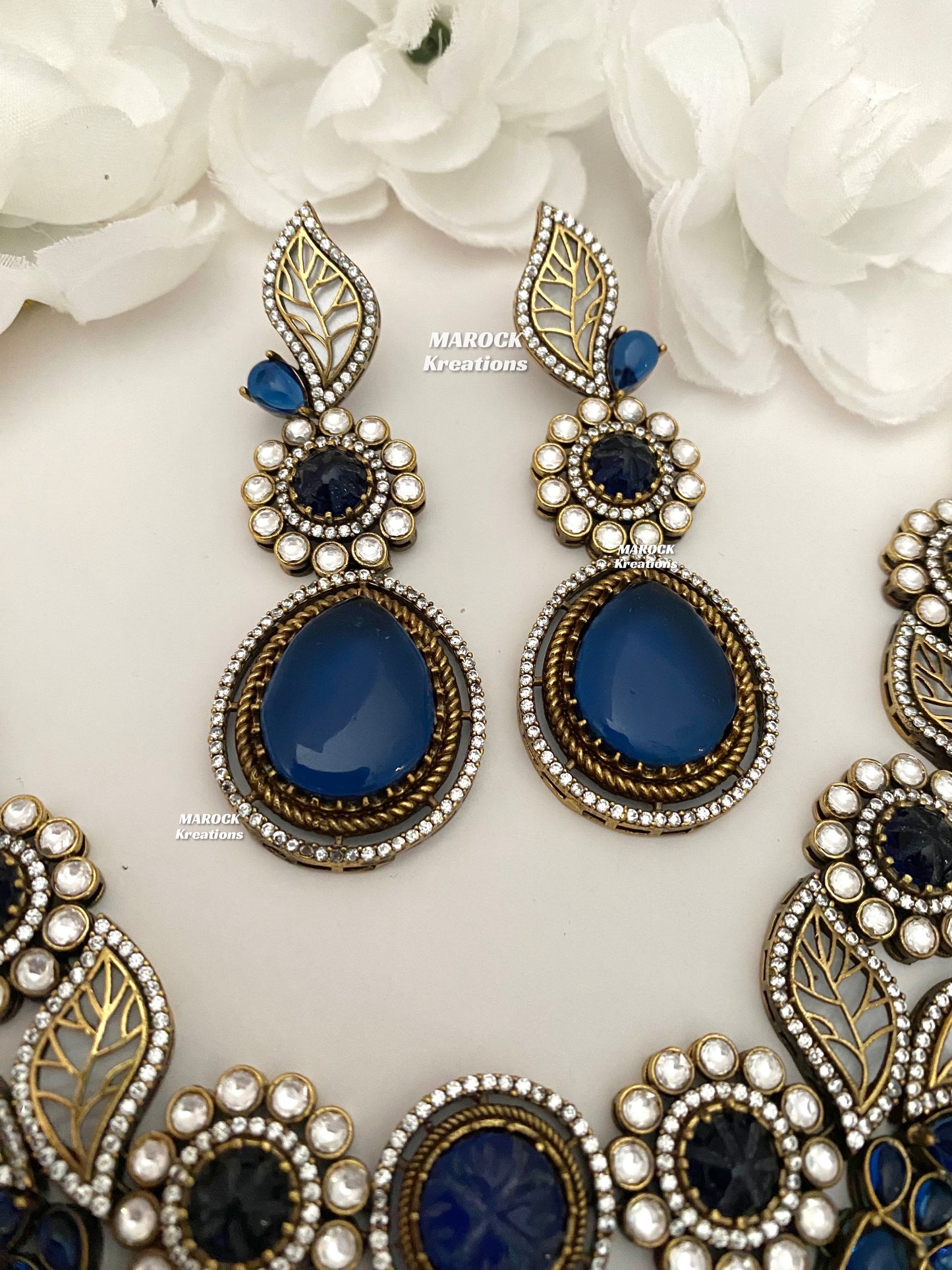 Angela Sabyasachi inspired Premium Quality Moissanite Kundan Necklace set
