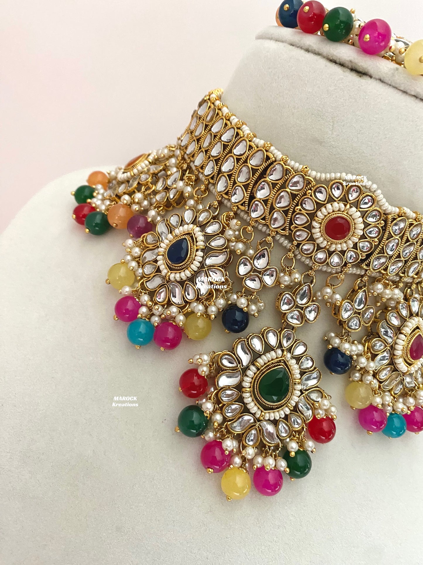 Bhavika Premium Quality Kundan choker/Necklace set