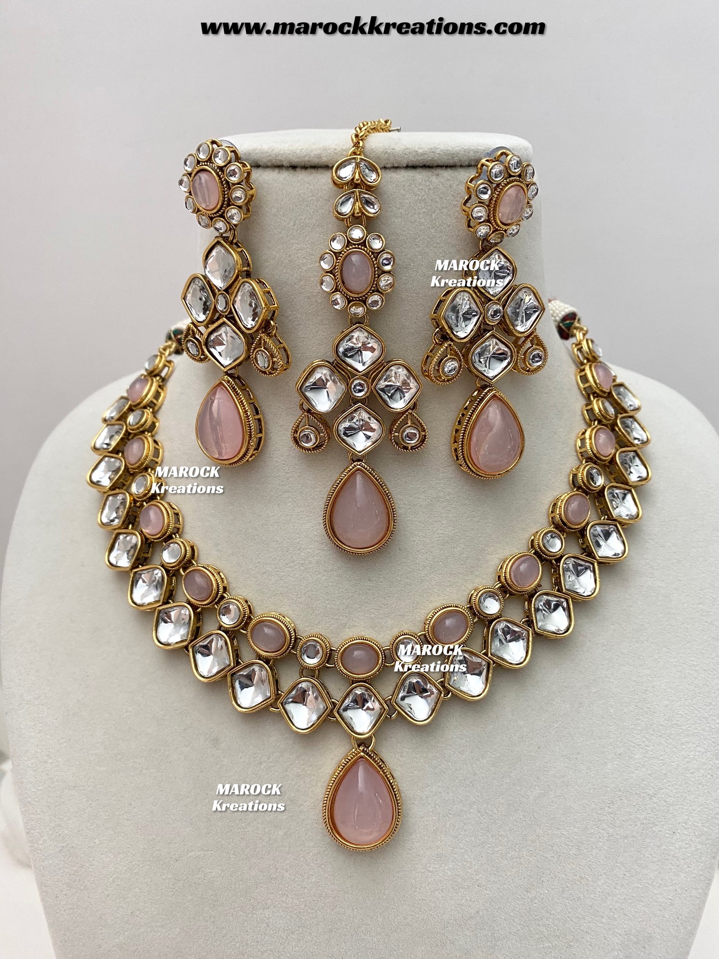 Romana Premium Quality Kundan Statement Necklace set