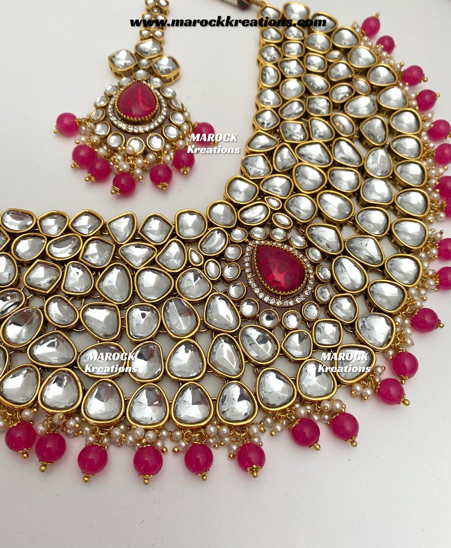 Ruhi Premium Quality Statement Kundan Necklace/Bridal set