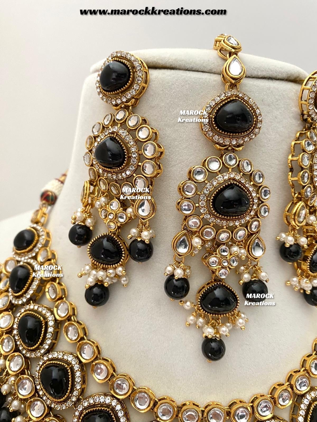 Harsha Premium Quality Kundan and Monalisa stone Statement Necklace set