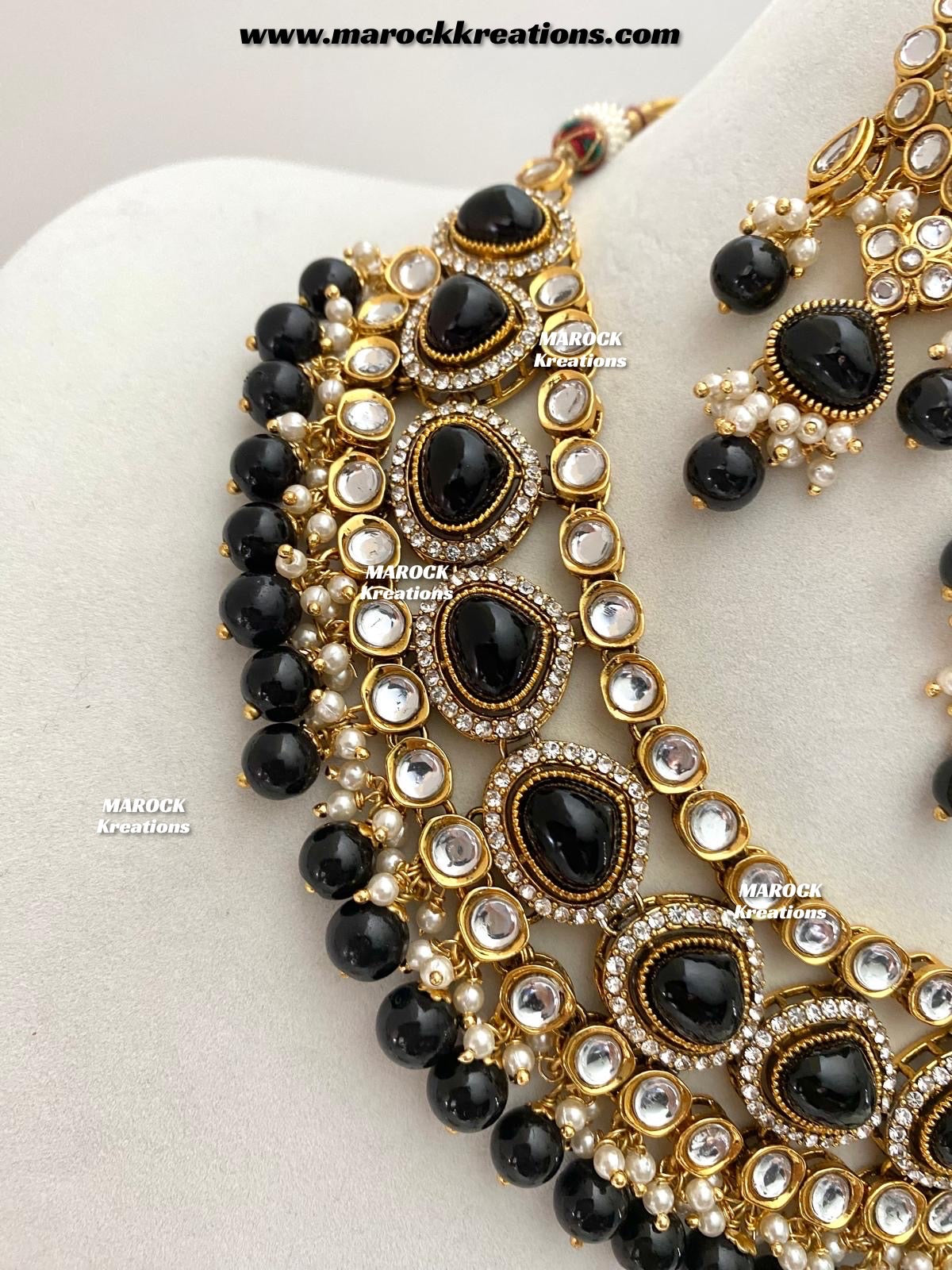Harsha Premium Quality Kundan and Monalisa stone Statement Necklace set
