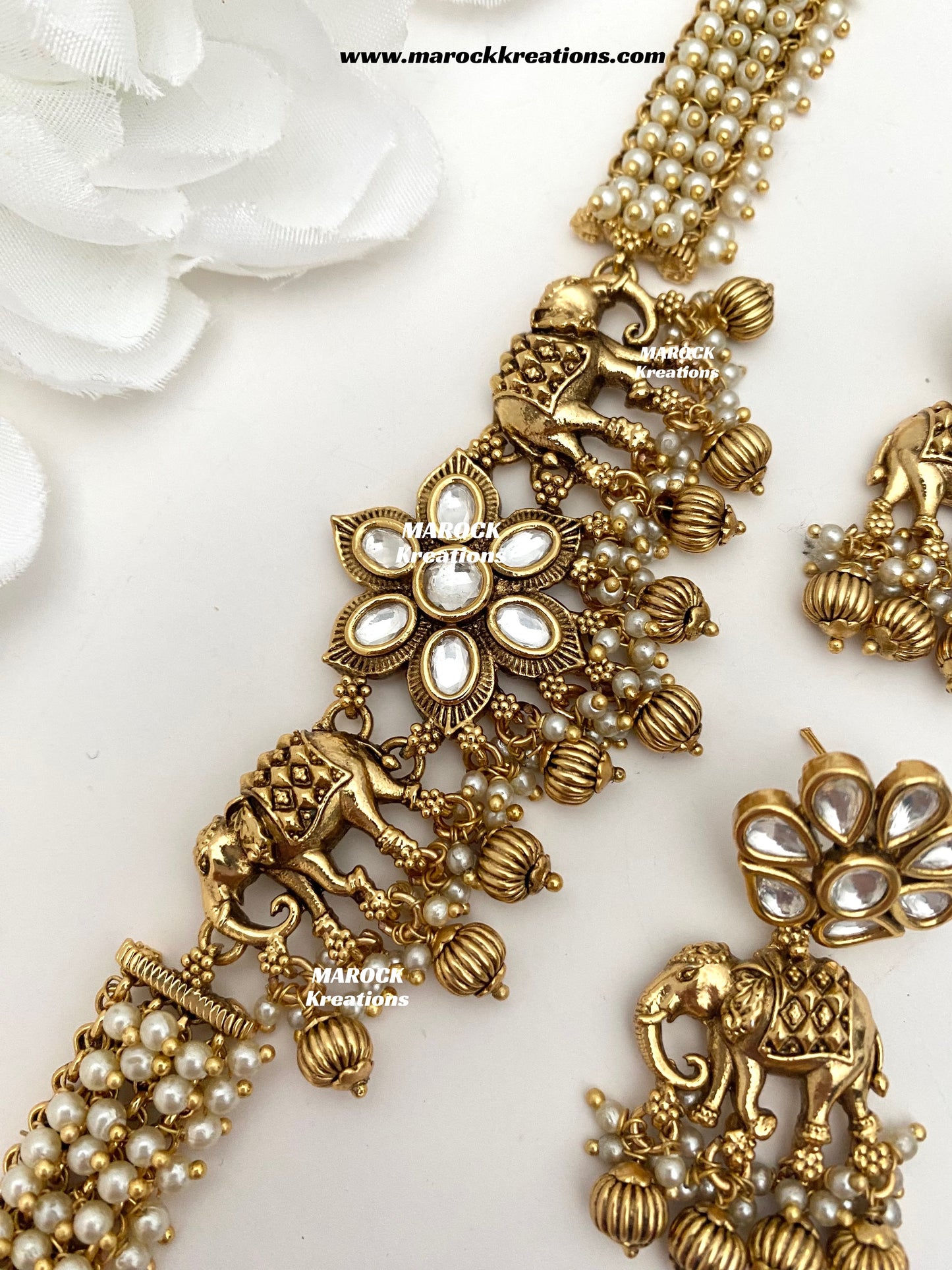 Rashmika Premium Quality exclusive Gold Plated Meenakari Rajwadi choker set