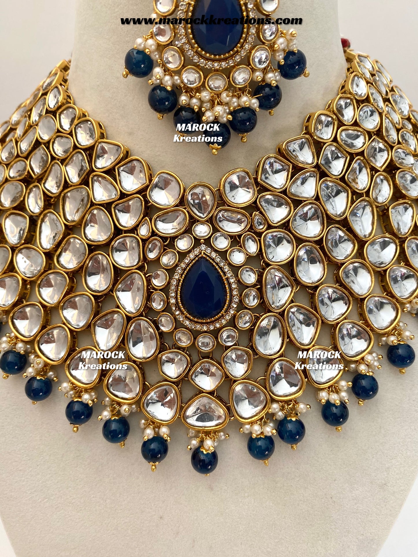 Ruhi Premium Quality Statement Kundan Necklace/Bridal set