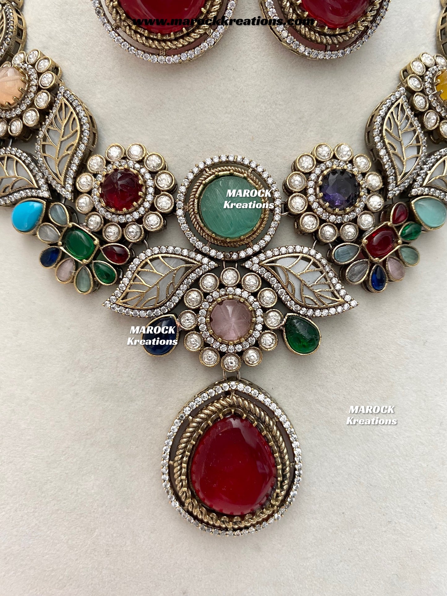 Angela Sabyasachi inspired Premium Quality Moissanite Kundan Necklace set
