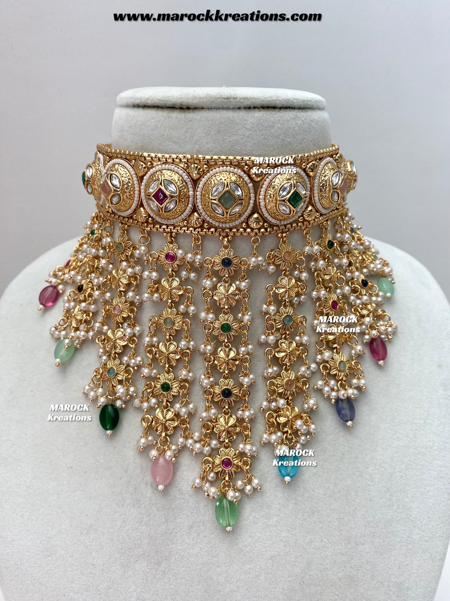 Nayeli Premium Quality Gold Plated statement choker set