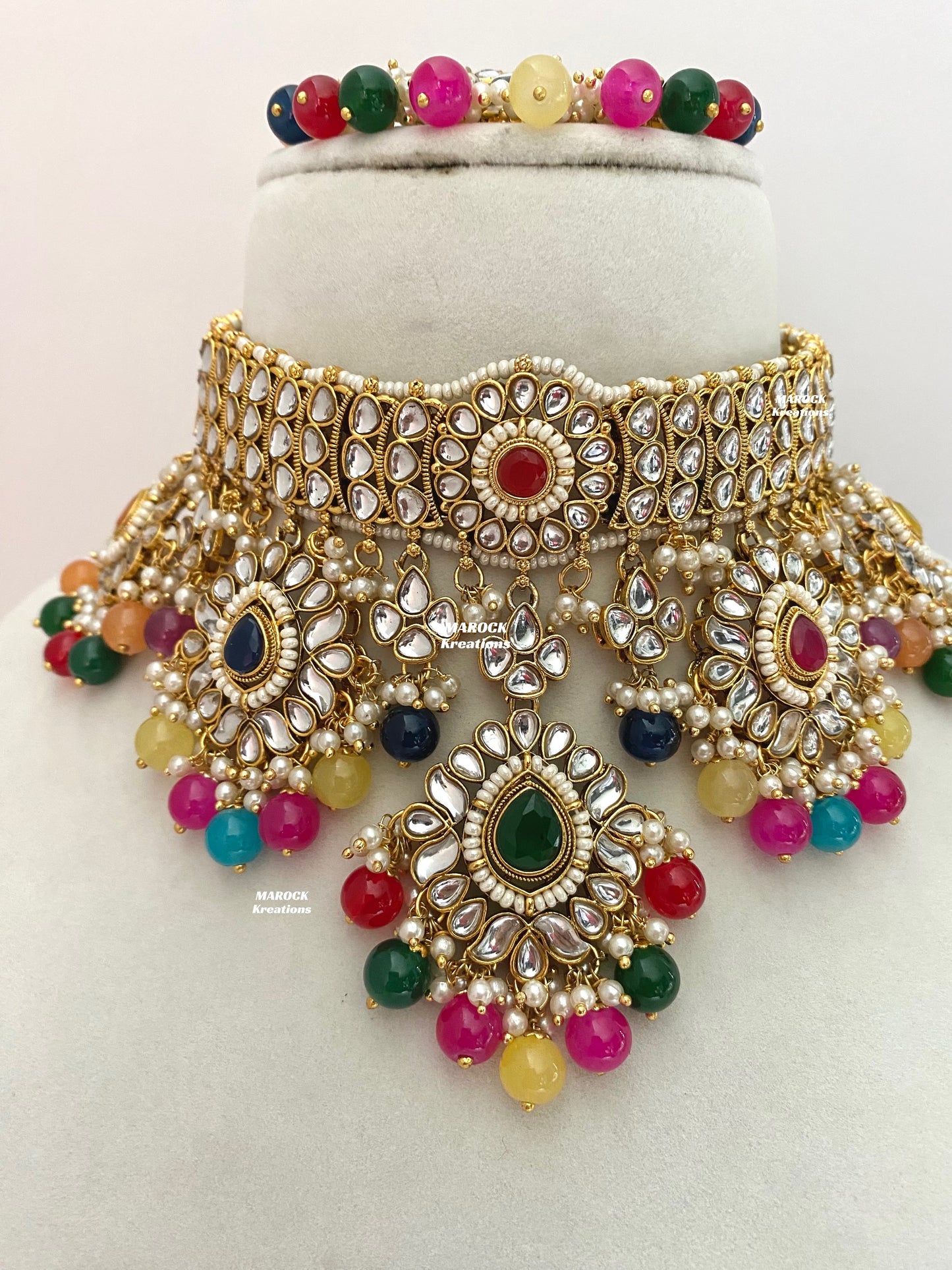 Bhavika Premium Quality Kundan choker/Necklace set