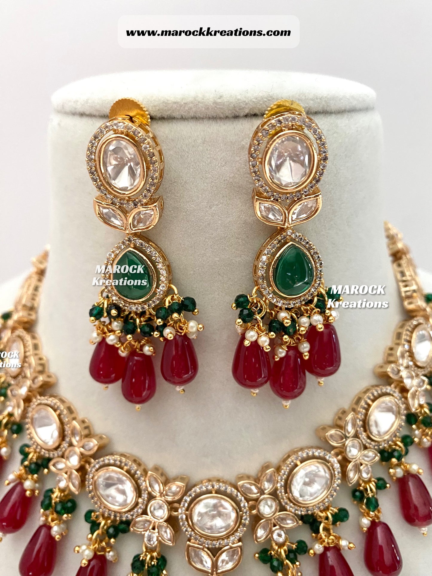 Premium Quality Tyani inspired Kundan gold plated Necklace set