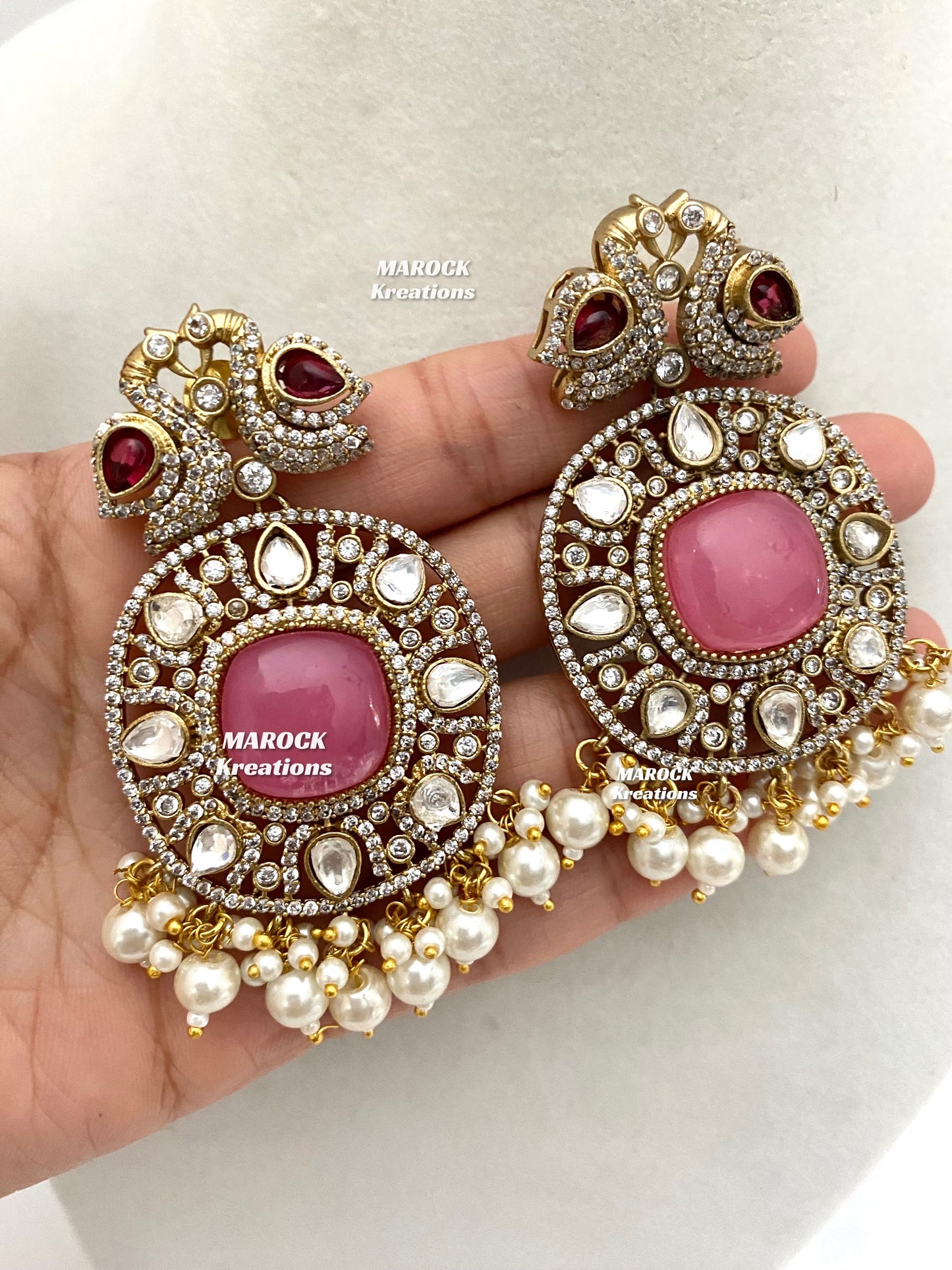 Ravina Tandon Bollywood style Sabyasachi inspired Premium Quality Moissanite Kundan Necklace set