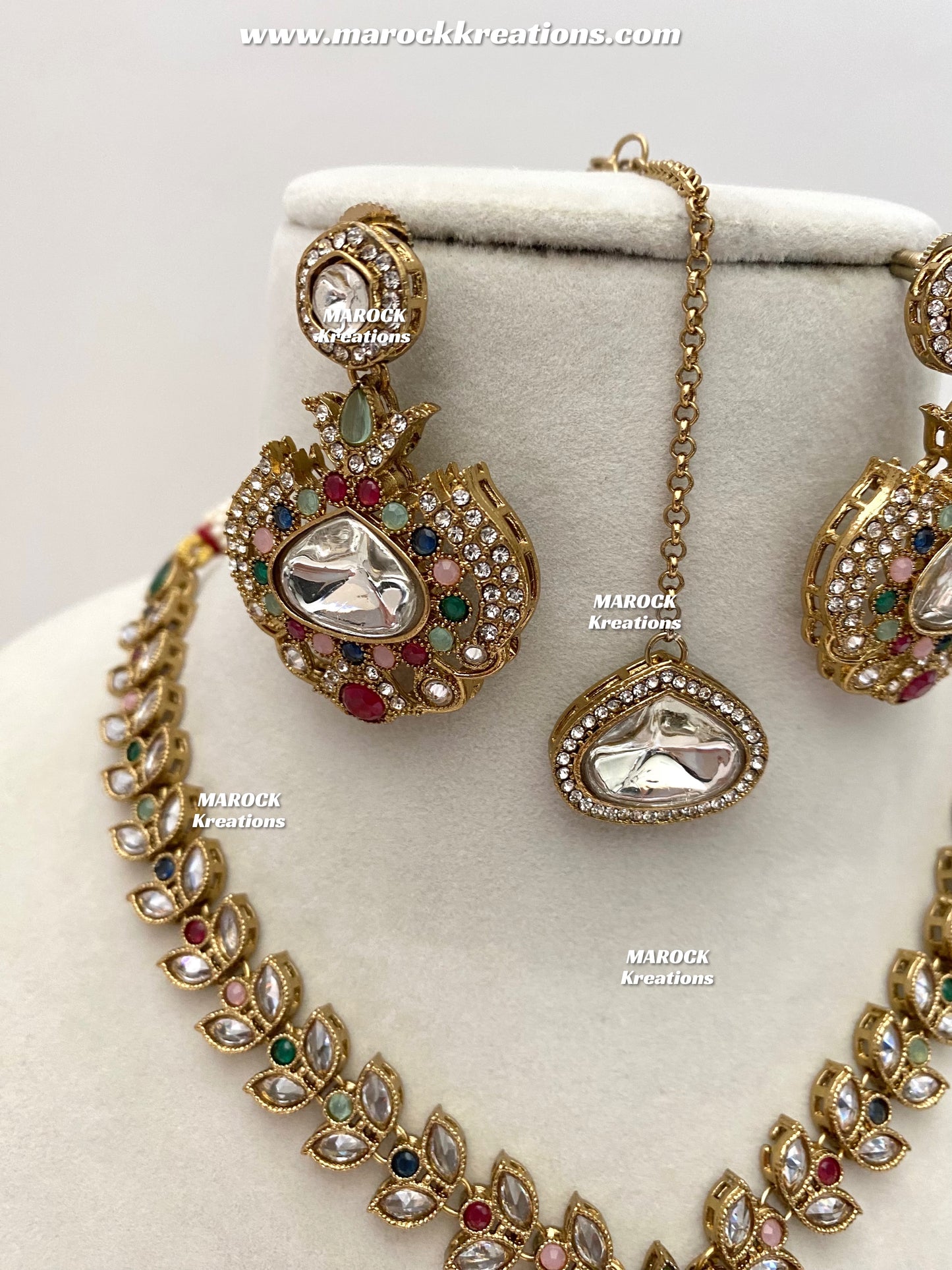 Laila Premium Quality Kundan Polki Statement Choker set