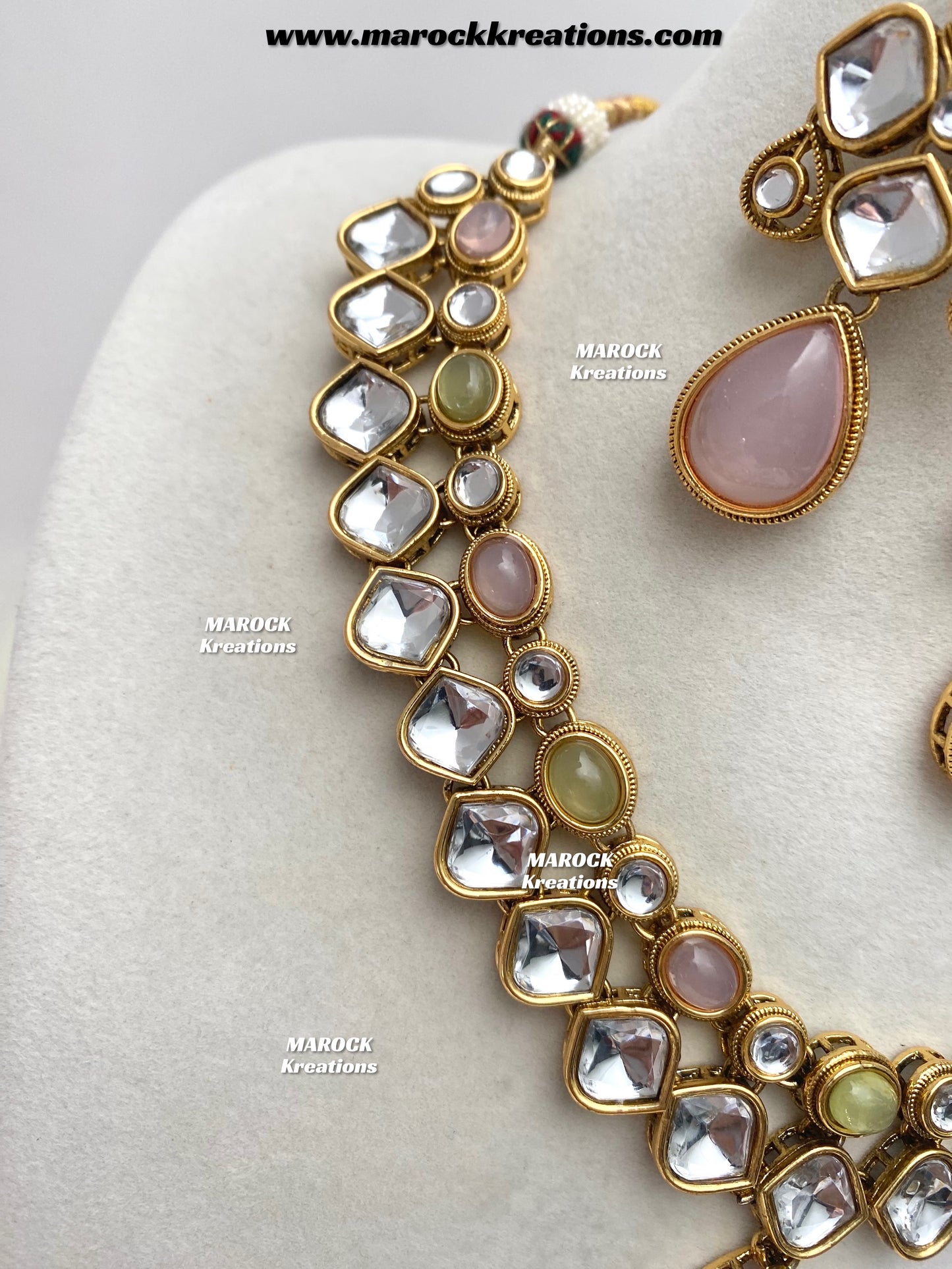 Romana Premium Quality Kundan Statement Necklace set
