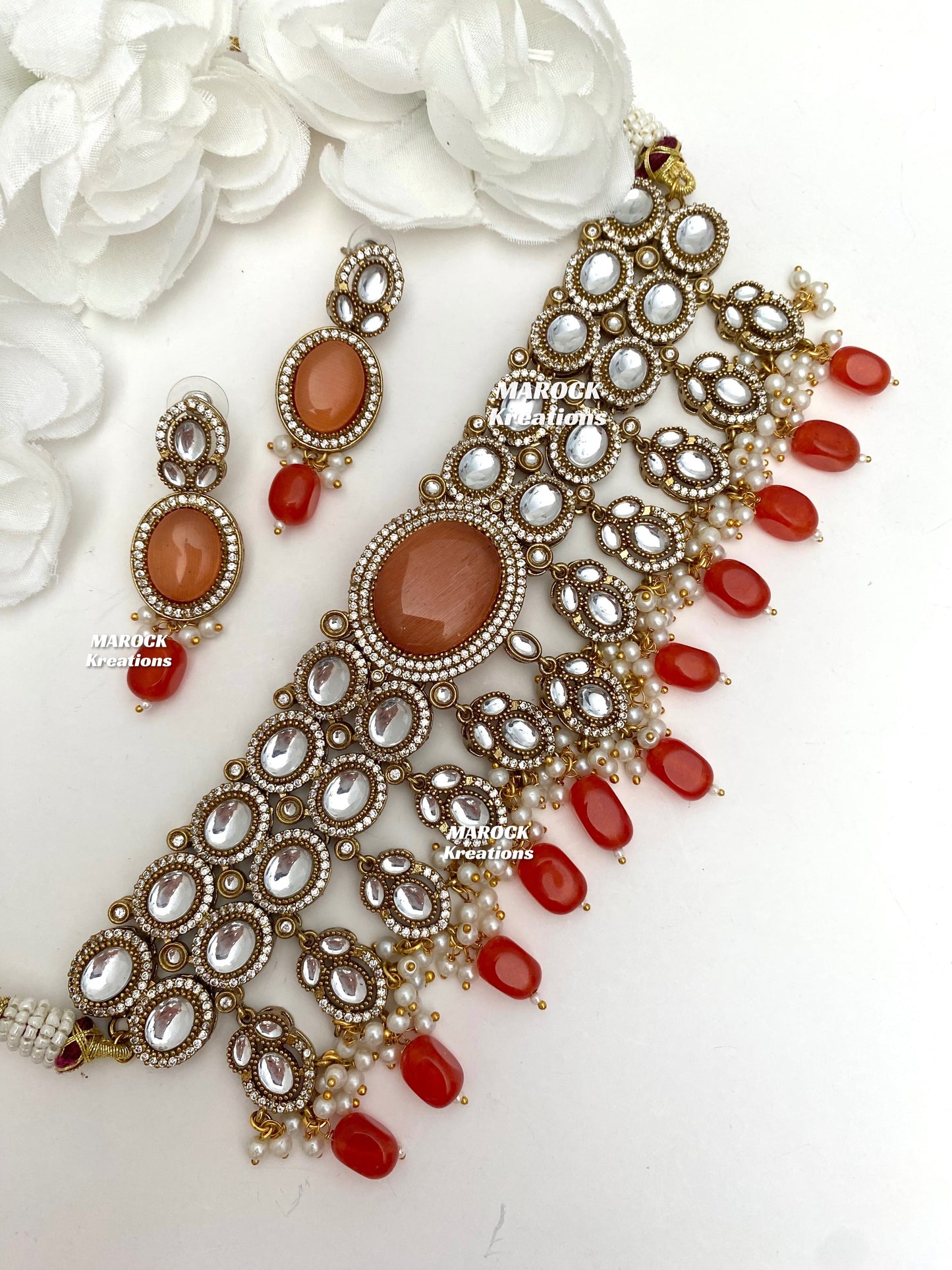 Danica Sabyasachi inspired Premium Quality Moissanite Kundan Statement Choker set