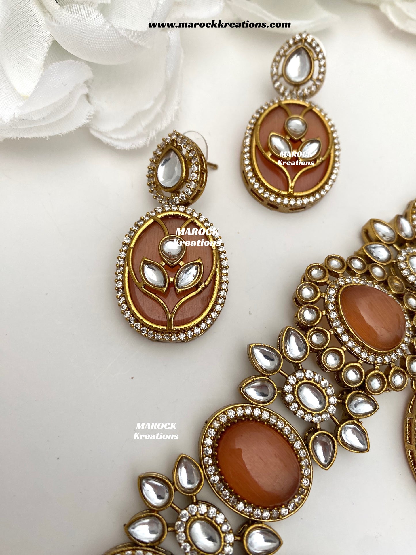 Lija Sabyasachi inspired Premium Quality Moissanite Kundan Statement choker set