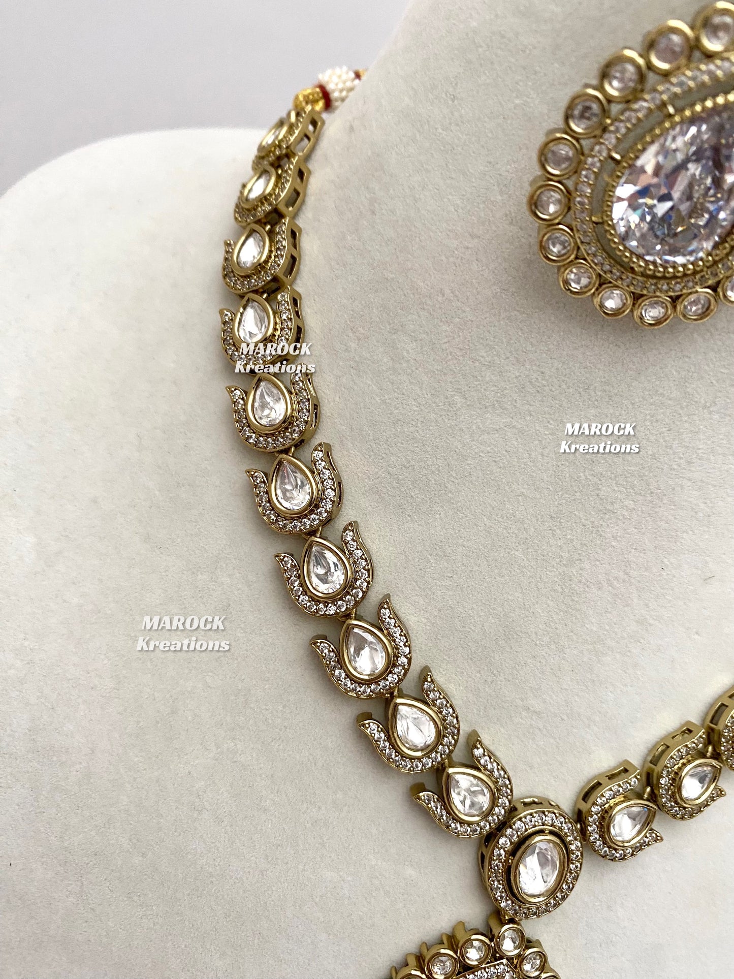 Camila Premium Quality Moissanite Kundan Necklace set