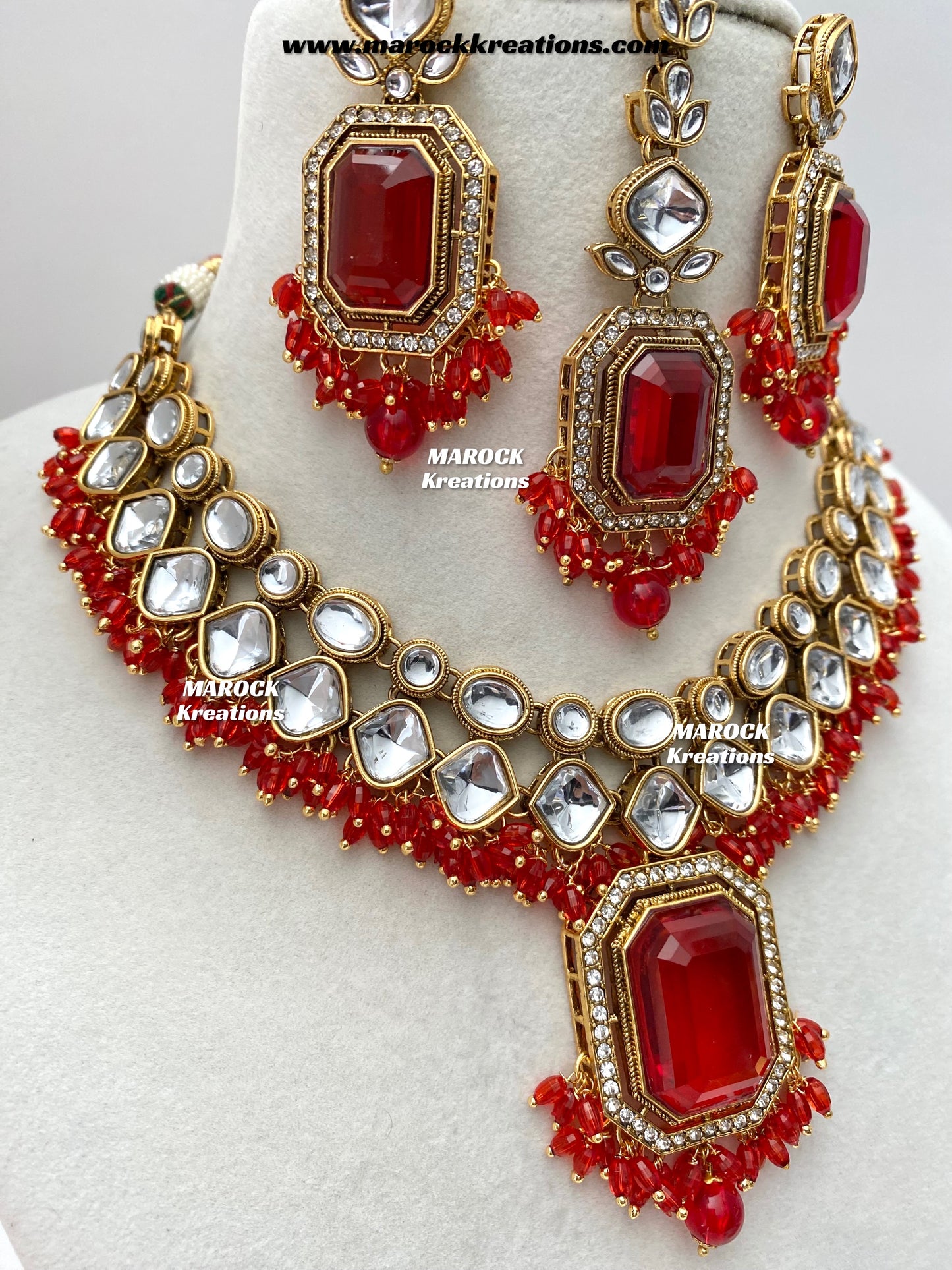 Shabnam Premium Quality Kundan Statement Necklace set